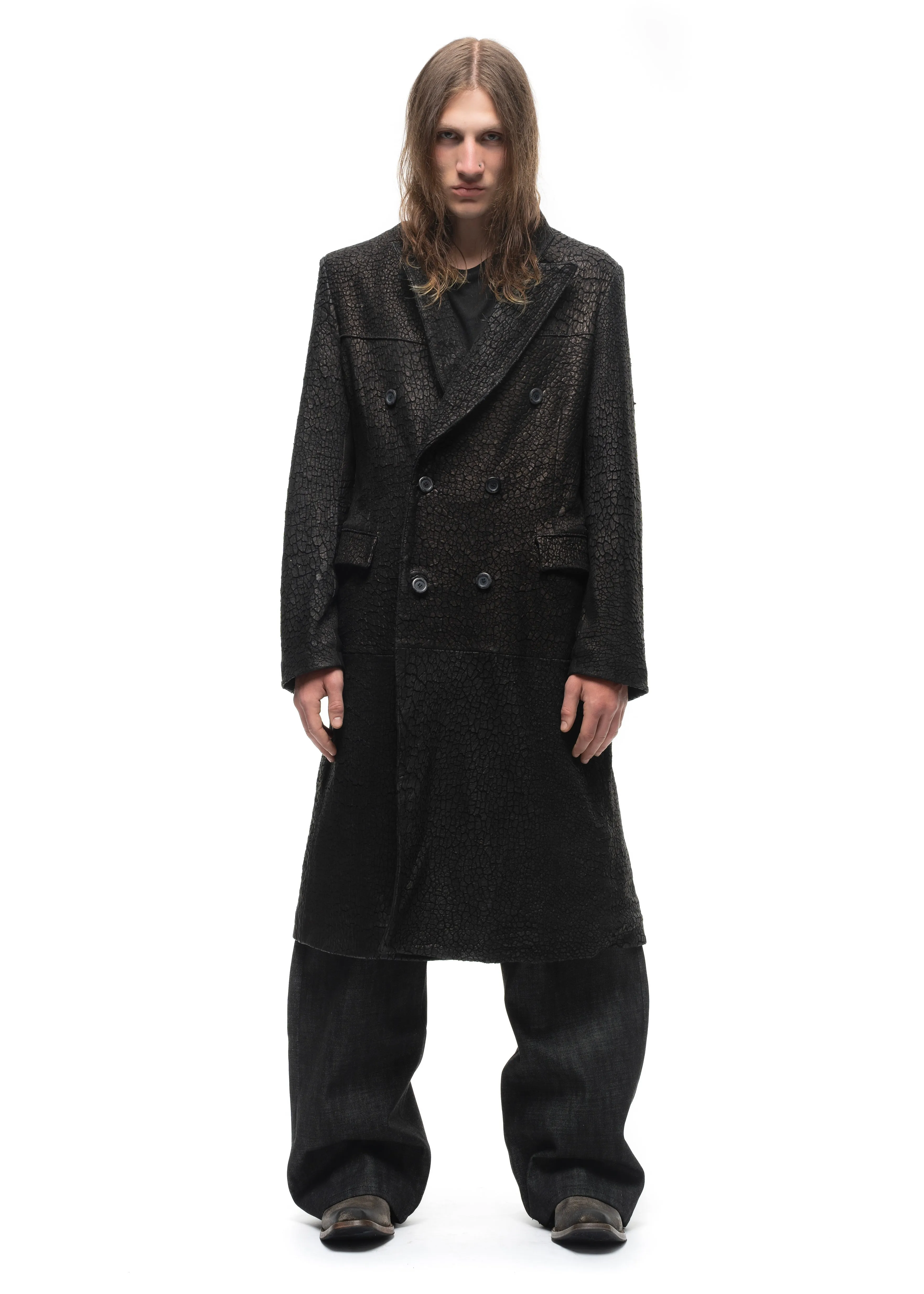 DRIED OCEAN LEATHER COAT sold by NO/FAITH STUDIOS