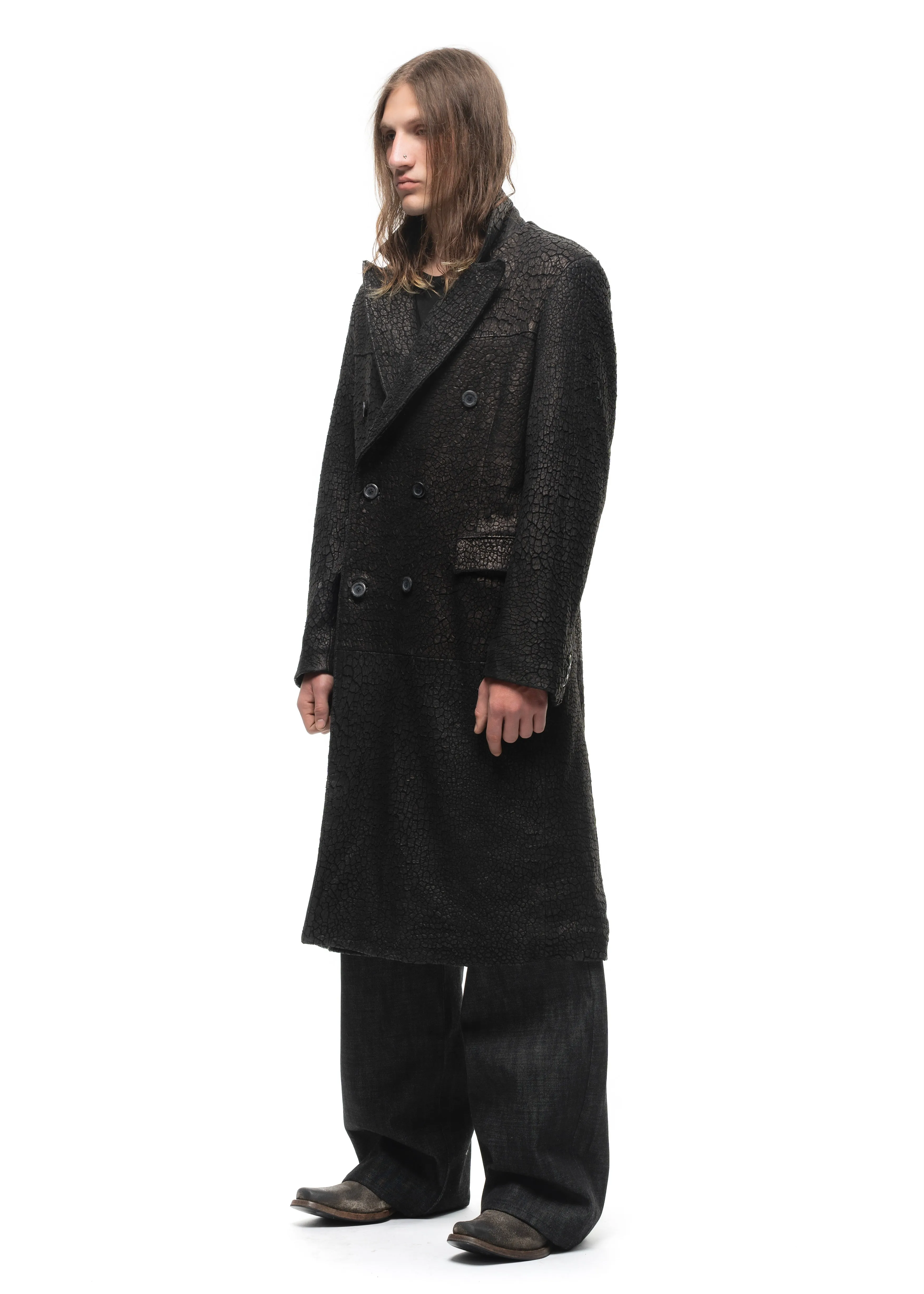 DRIED OCEAN LEATHER COAT sold by NO/FAITH STUDIOS product image thumbnail 2