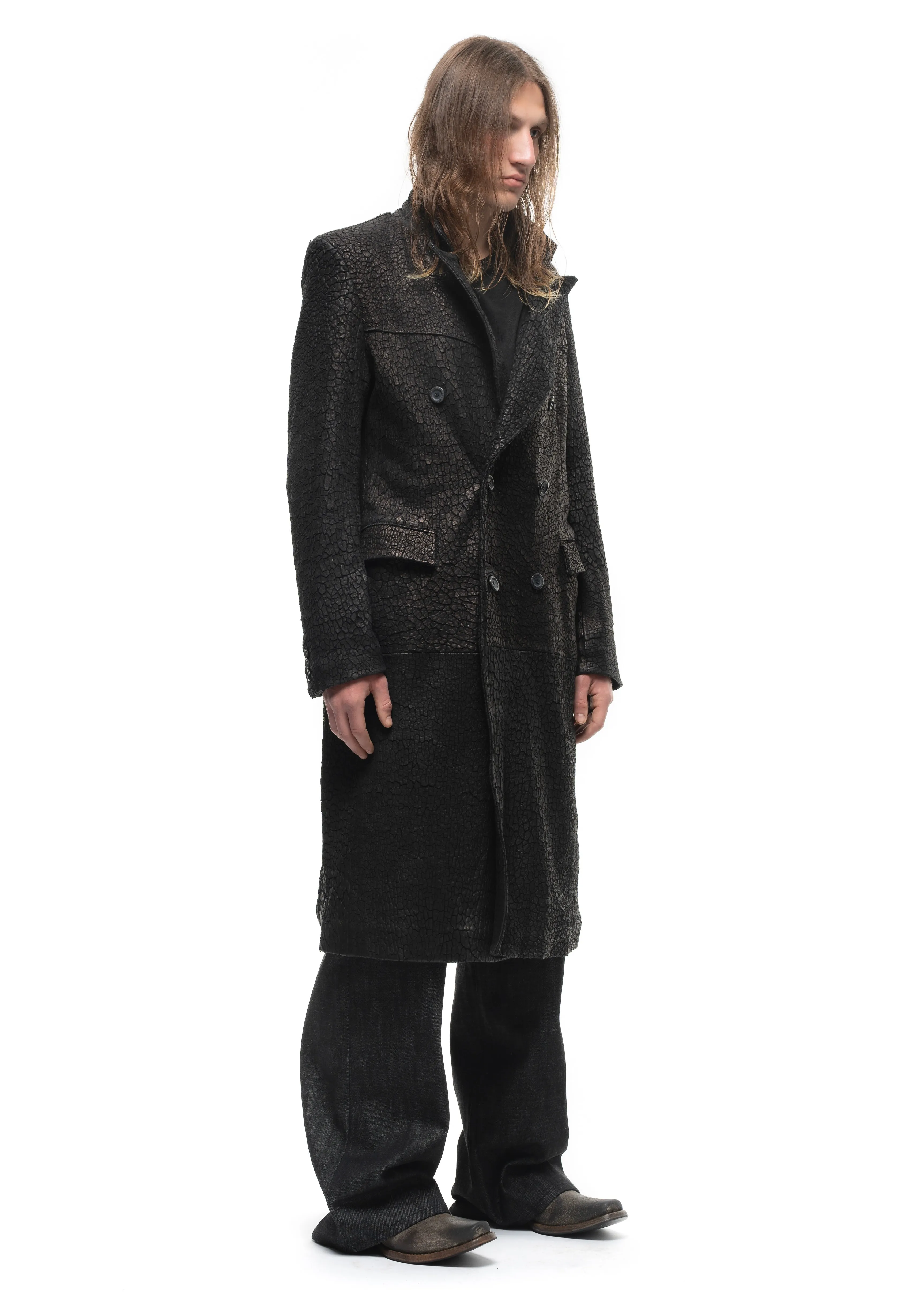 DRIED OCEAN LEATHER COAT sold by NO/FAITH STUDIOS product image thumbnail 4