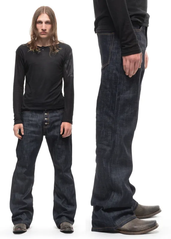RAW DENIM JAPANESE BOOTCUT FIT BLUE sold by NO/FAITH STUDIOS