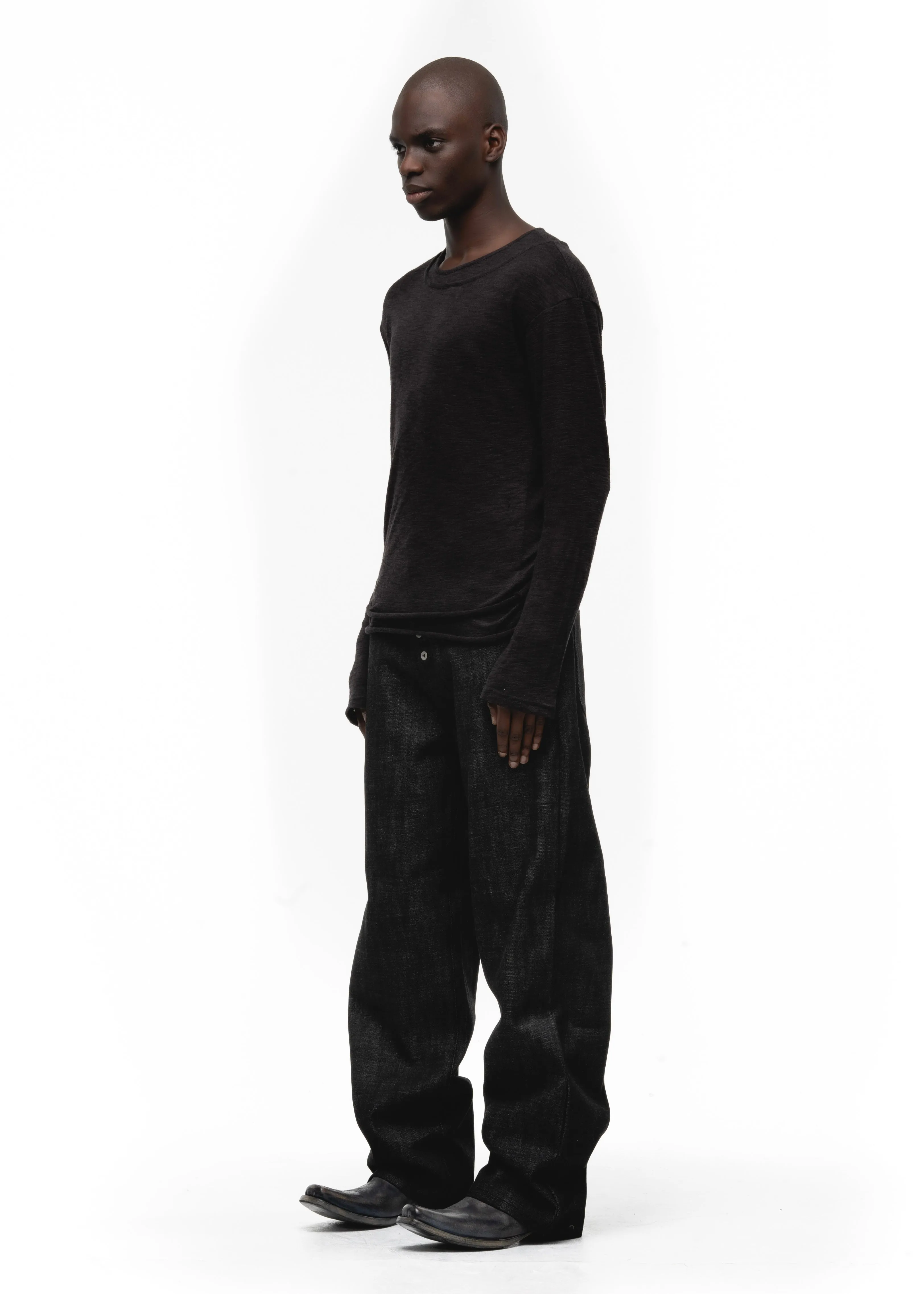 RAW DENIM JAPANESE REGULAR FIT BLACK sold by NO/FAITH STUDIOS product image thumbnail 3