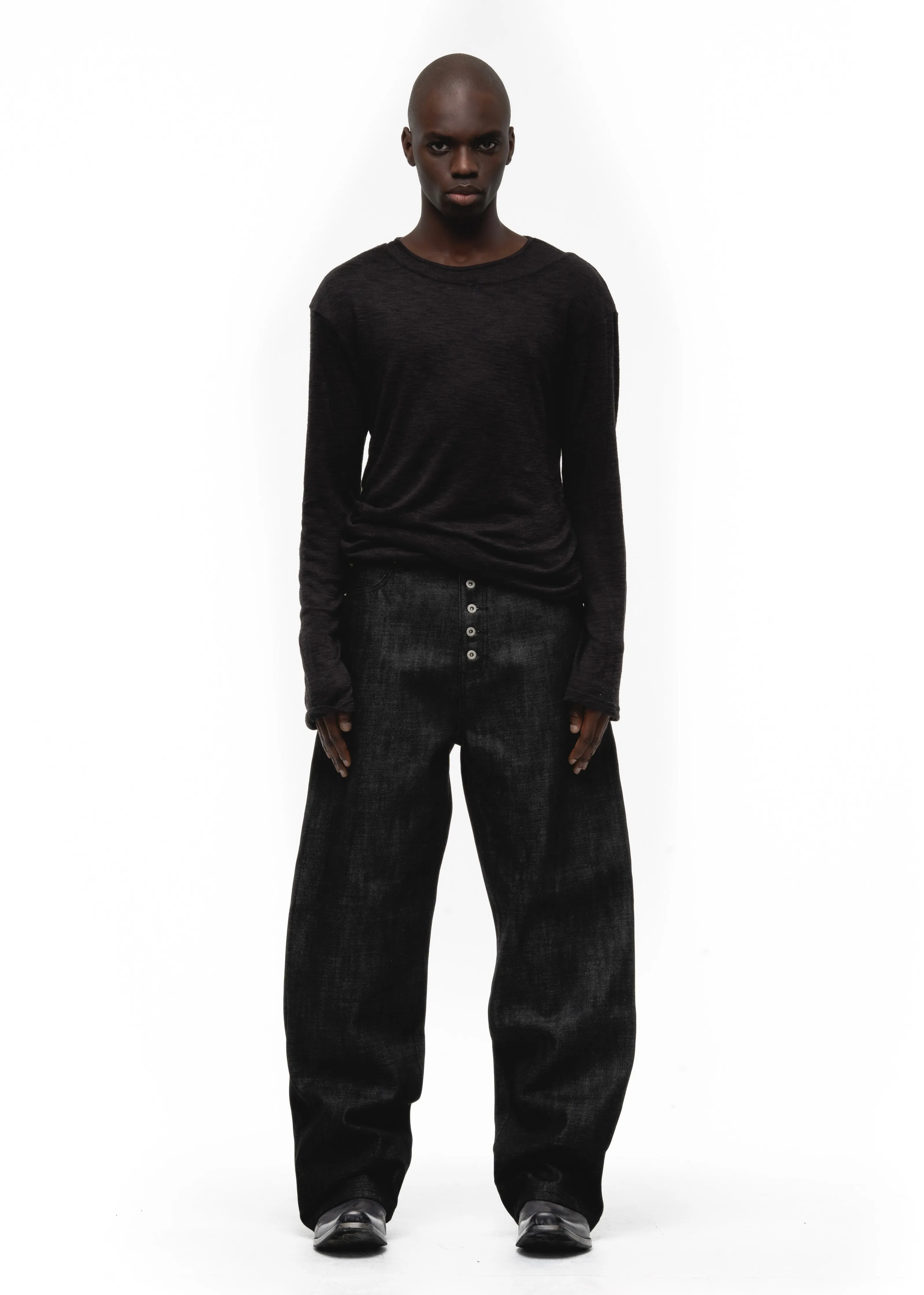 RAW DENIM JAPANESE REGULAR FIT BLACK sold by NO/FAITH STUDIOS product image thumbnail 2