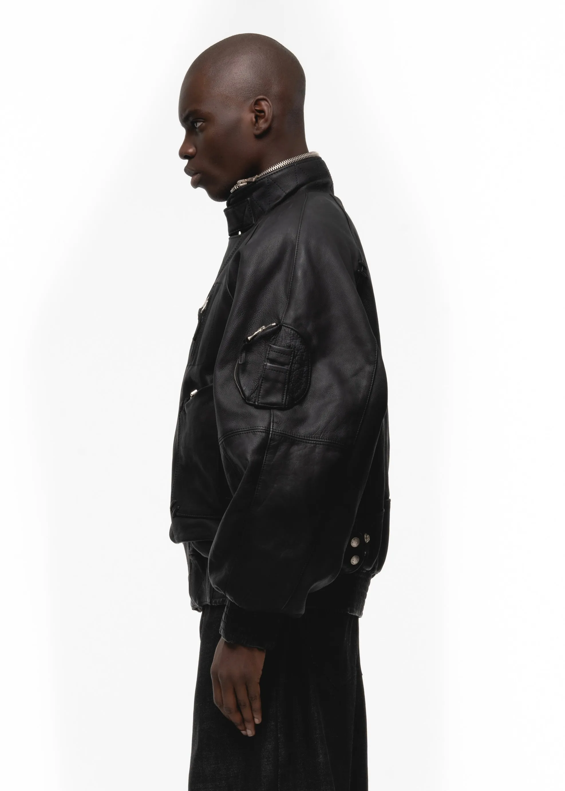FLIGHT LEATHER COTTON JACKET sold by NO/FAITH STUDIOS product image thumbnail 5
