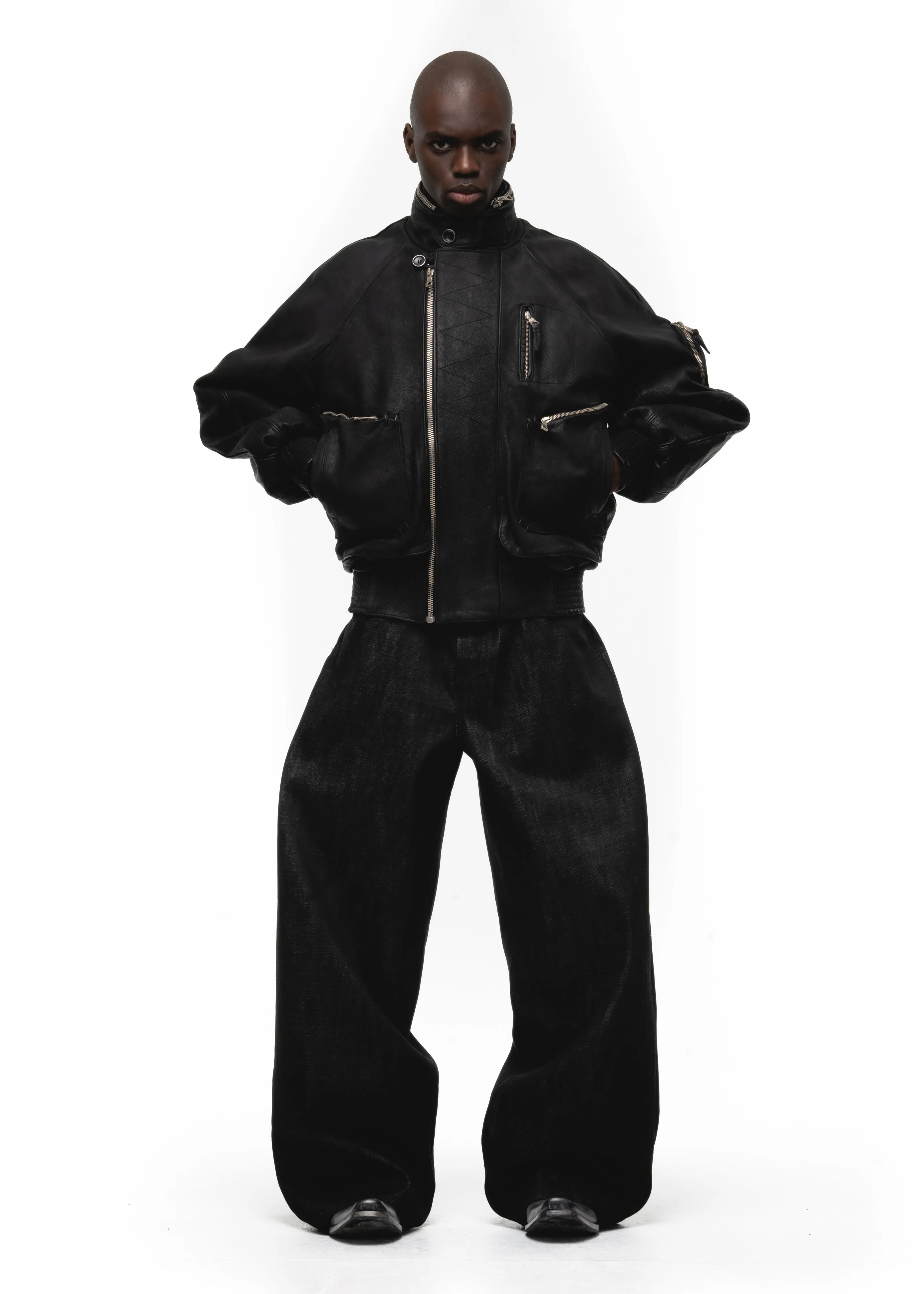 FLIGHT LEATHER COTTON JACKET sold by NO/FAITH STUDIOS product image thumbnail 4