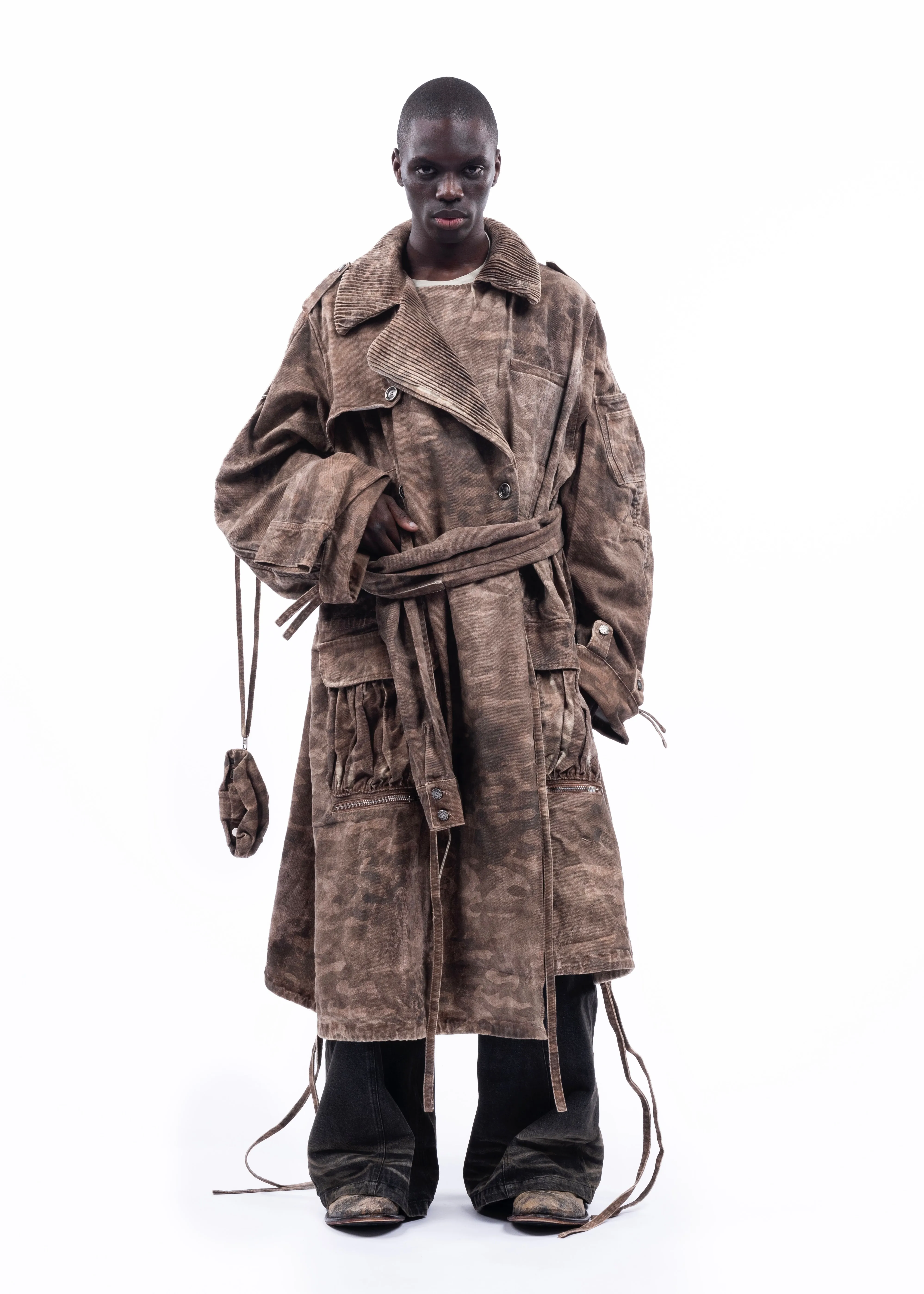 DENIM NFS CAMO COAT sold by NO/FAITH STUDIOS