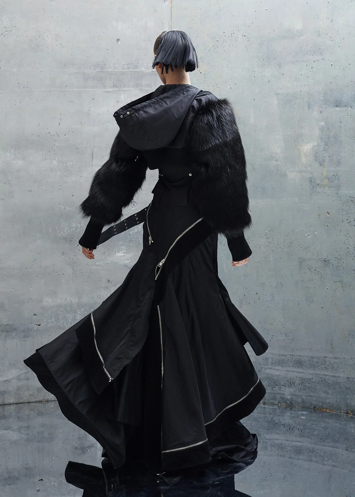 BOMBERJACKET FUR NYLON DRESS sold by NO/FAITH STUDIOS product image thumbnail 5