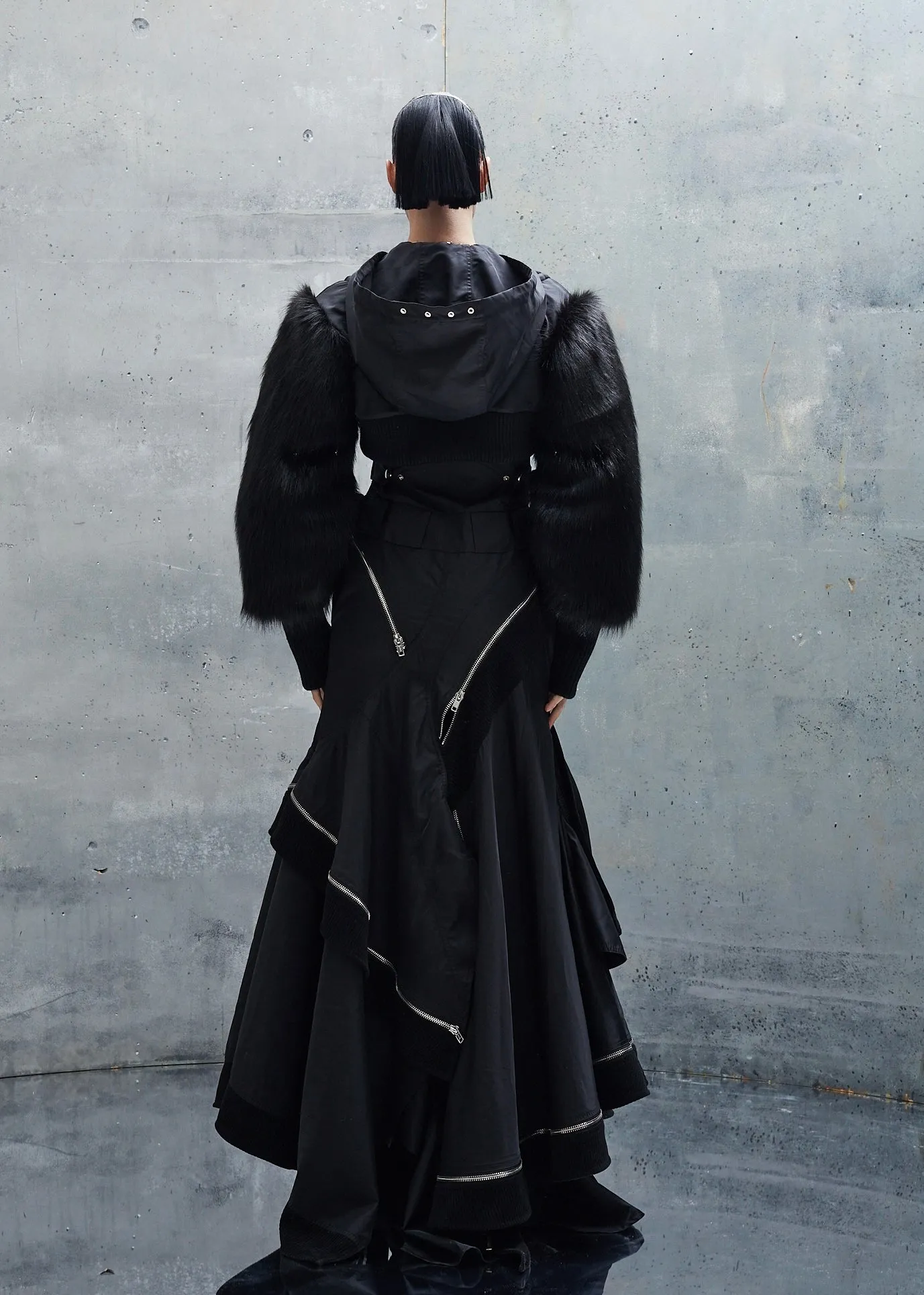 BOMBERJACKET FUR NYLON DRESS sold by NO/FAITH STUDIOS product image thumbnail 3