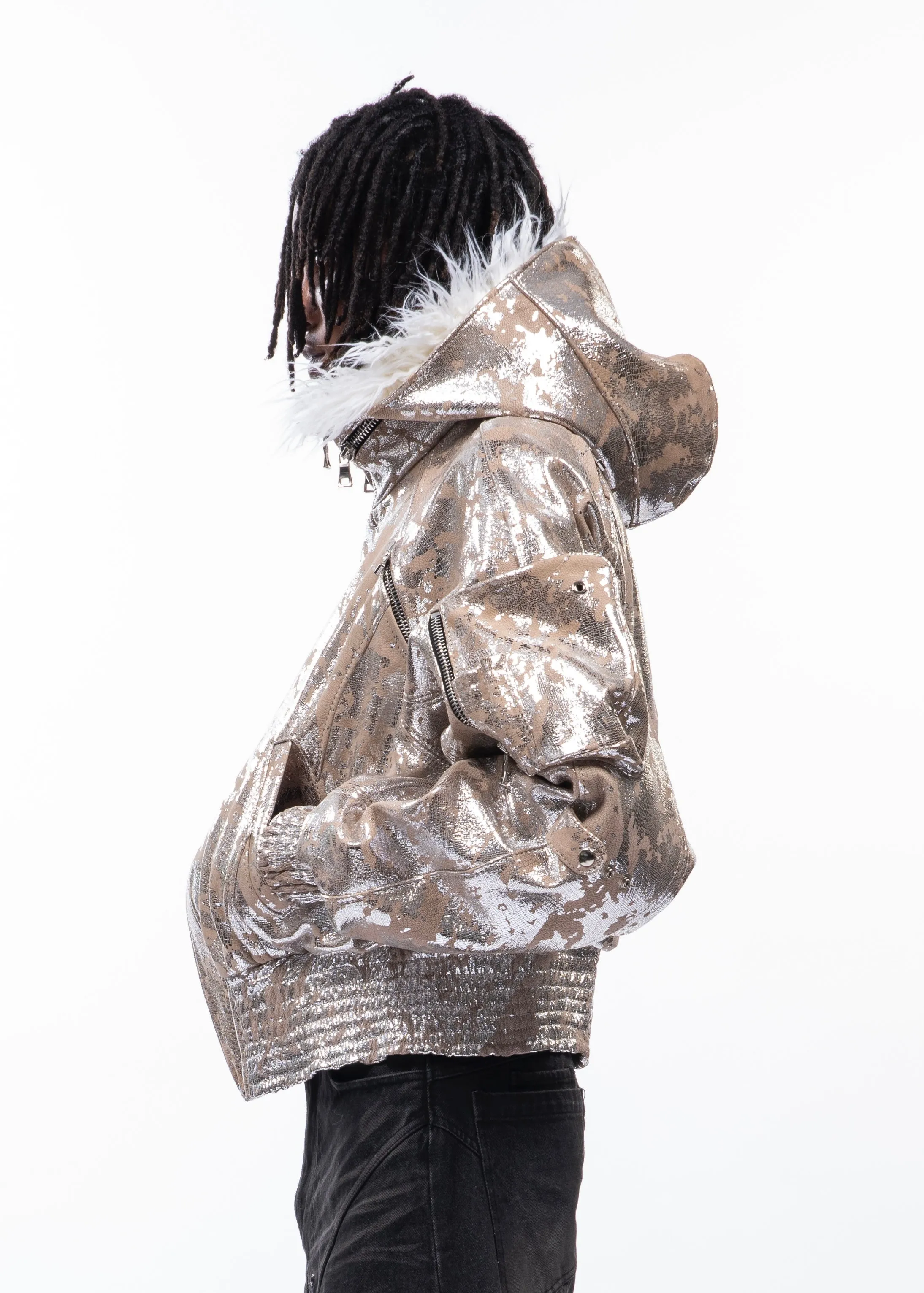 ASTRO FUR JACKET CAMOU LEATHER sold by NO/FAITH STUDIOS product image thumbnail 4