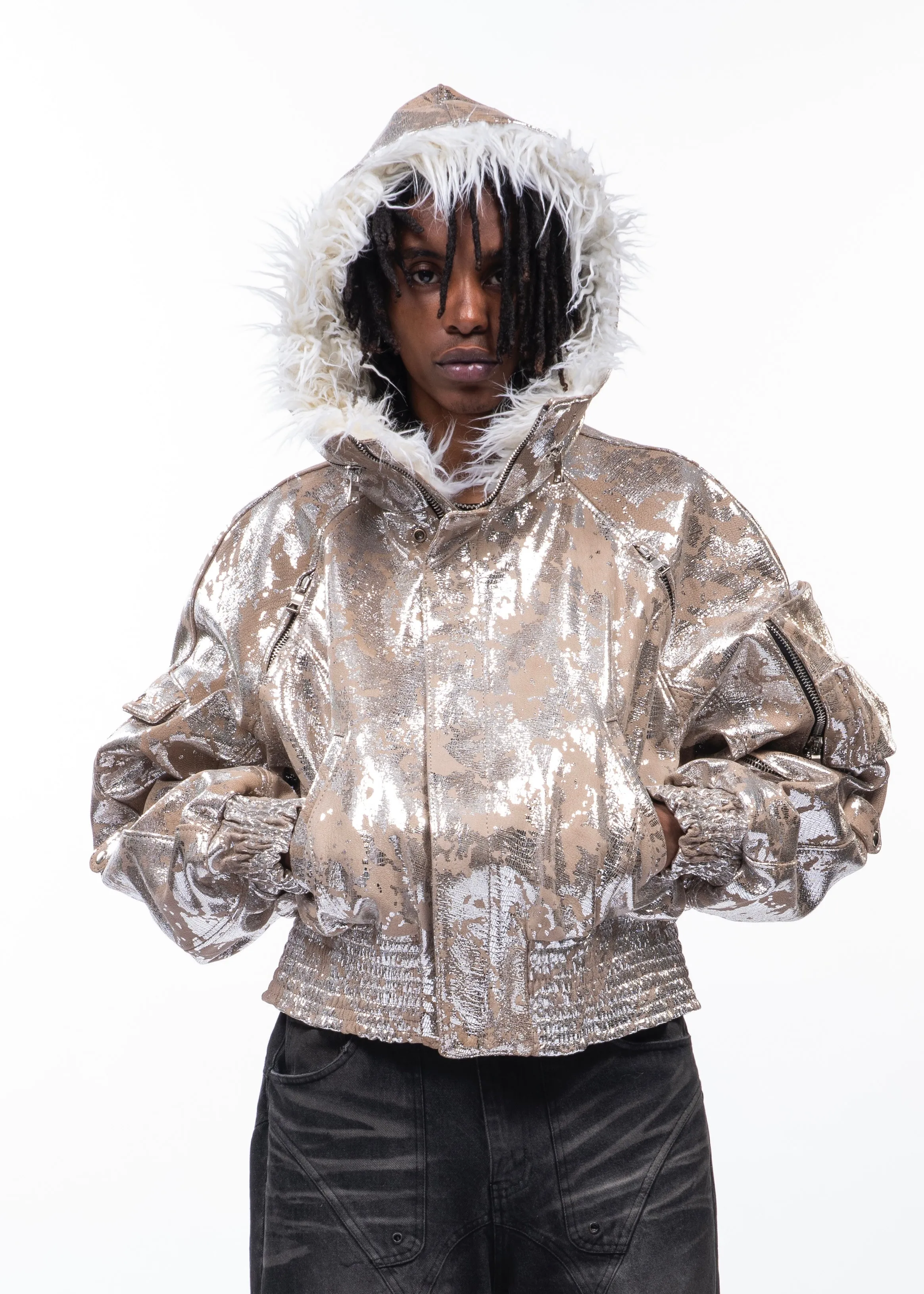 ASTRO FUR JACKET CAMOU LEATHER sold by NO/FAITH STUDIOS product image thumbnail 2