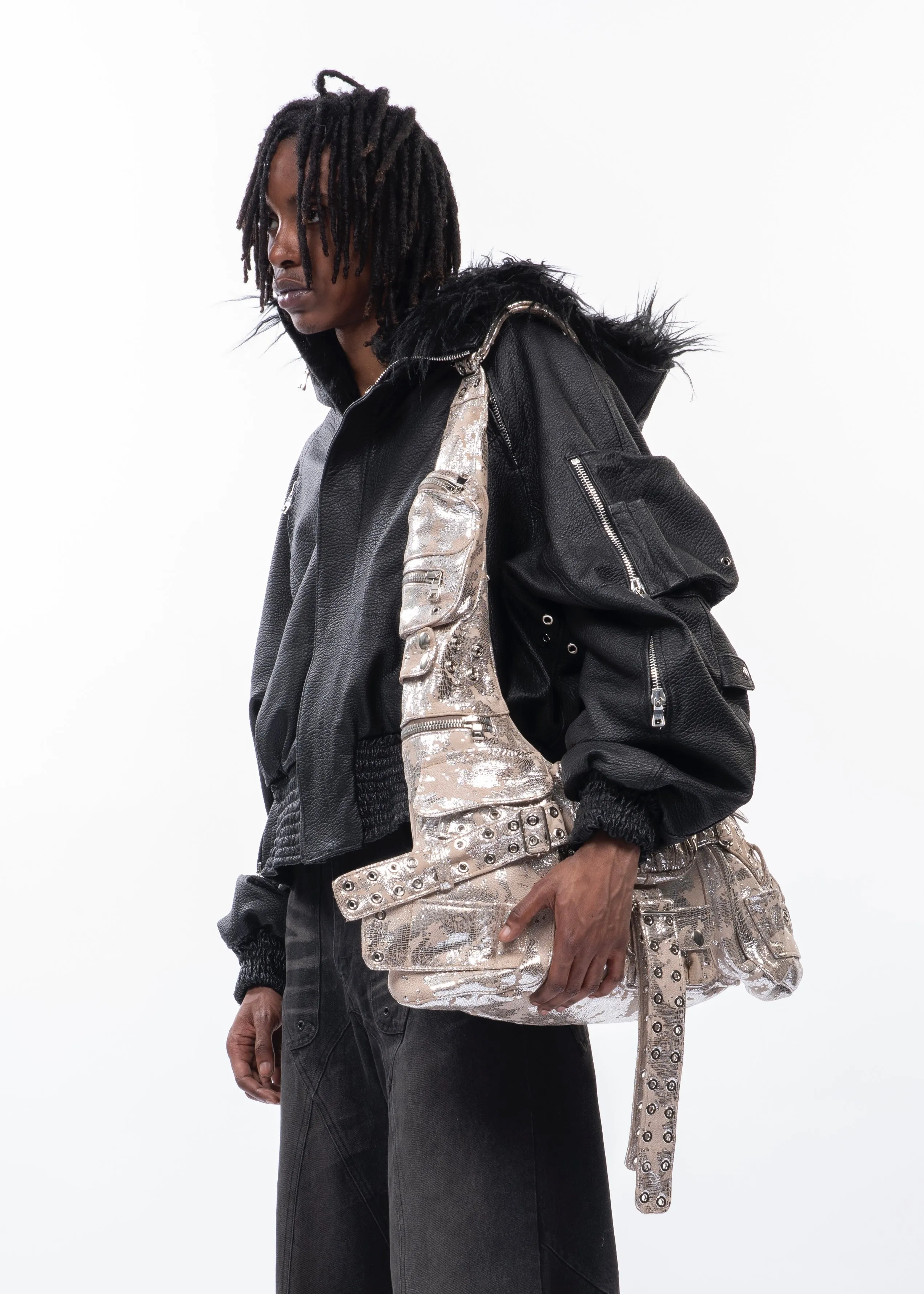 MULTIPOCKET BAG CAMO LEATHER 004 sold by NO/FAITH STUDIOS product image thumbnail 4