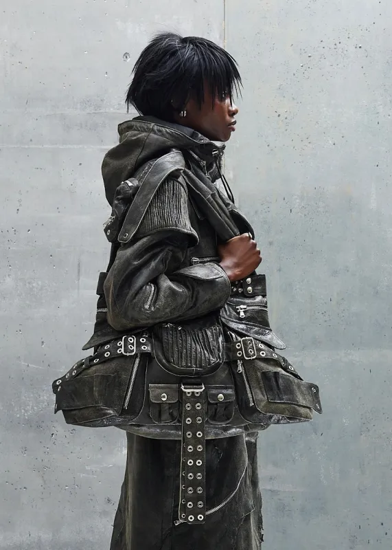 MULTIPOCKET BAG USED GREEN 003 made by NO/FAITH STUDIOS