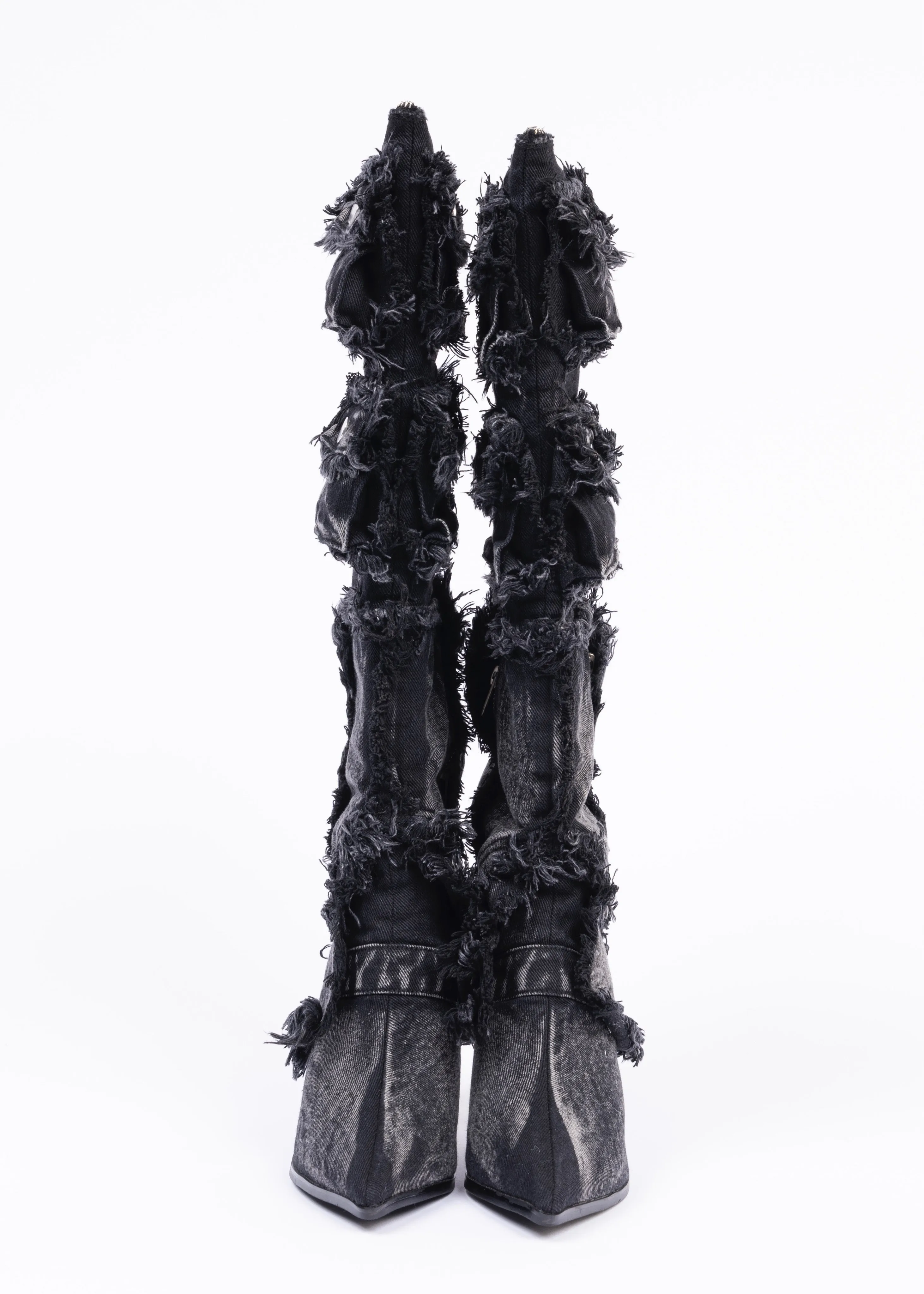 POCKET DENIM HEELS BLACK sold by NO/FAITH STUDIOS product image thumbnail 5