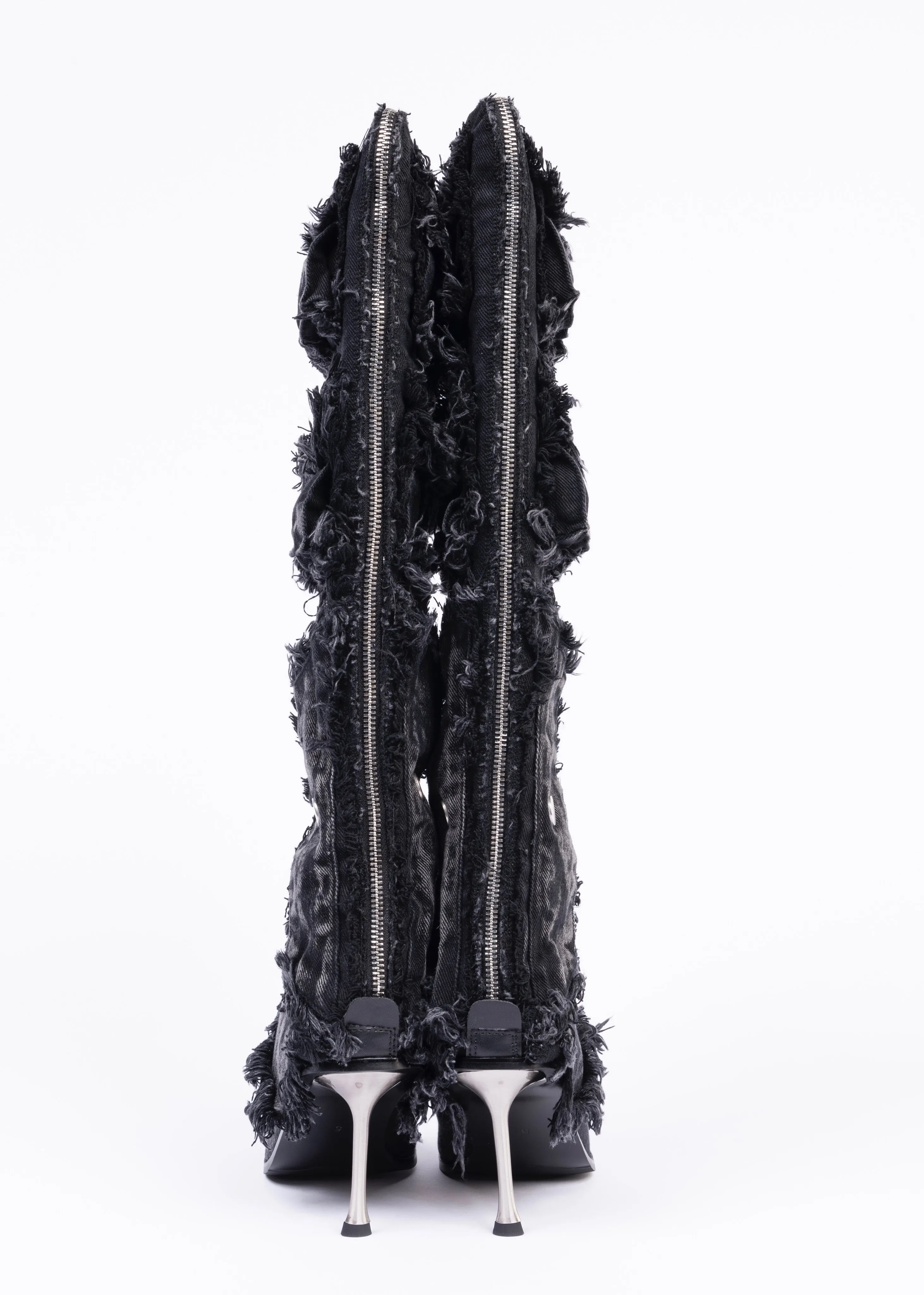 POCKET DENIM HEELS BLACK sold by NO/FAITH STUDIOS product image thumbnail 3