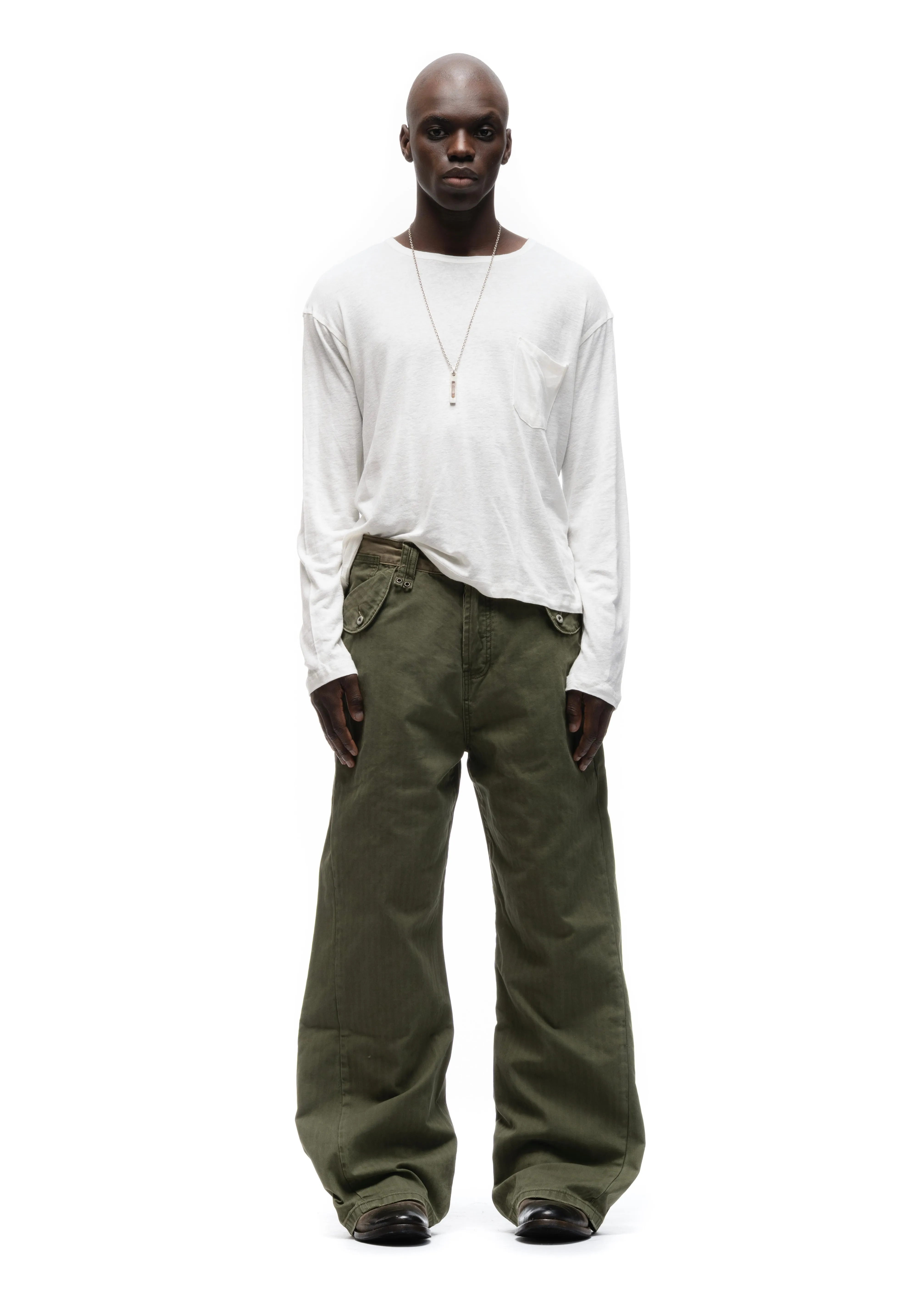 HERRINGBONE CUT KHAKI sold by NO/FAITH STUDIOS product image thumbnail 2