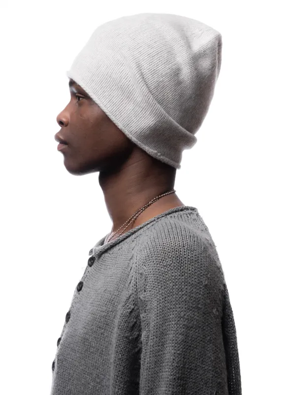 ALASKA WOOL BEANIE LIGHT GREY made by NO/FAITH STUDIOS