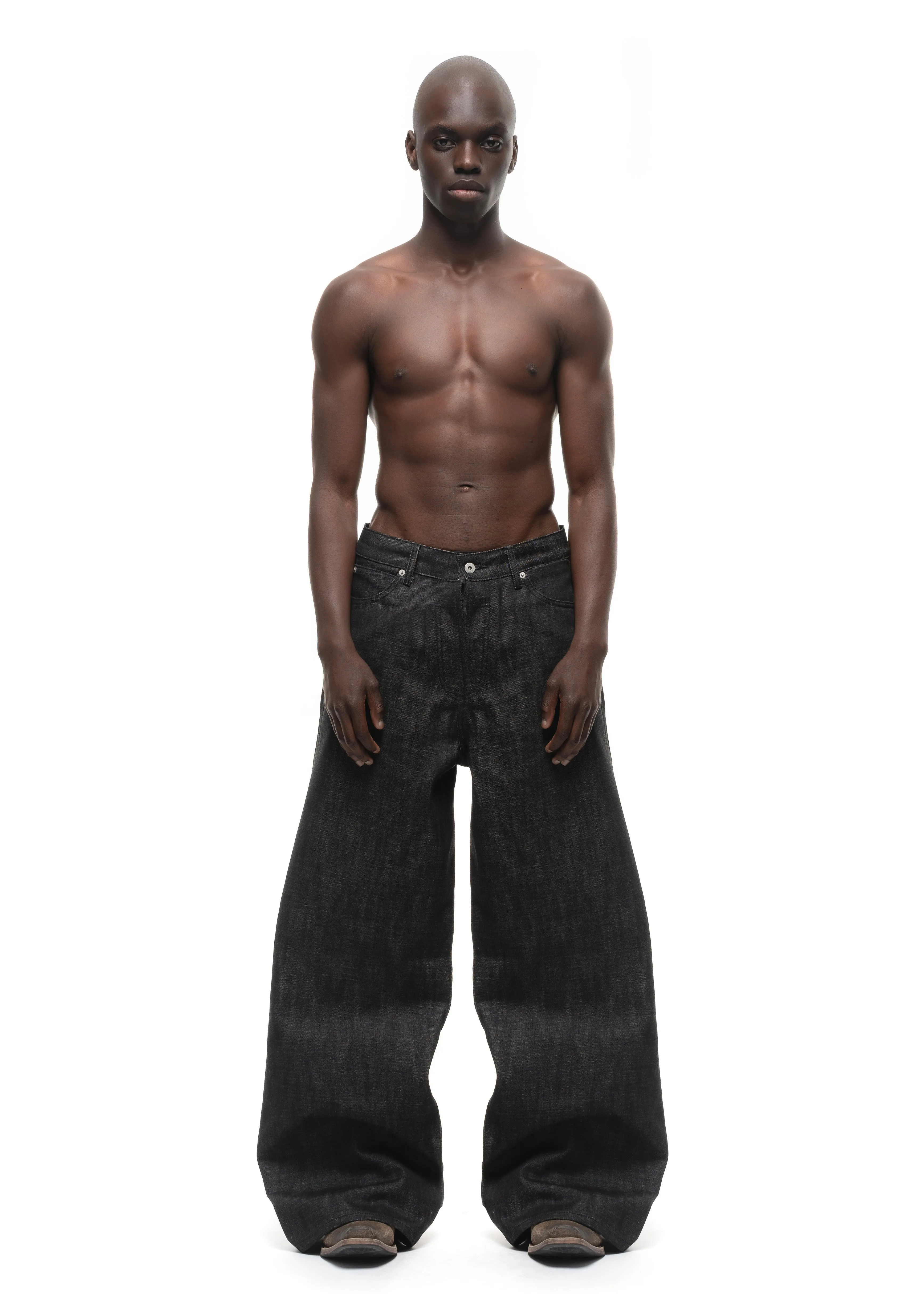 RAW DENIM ULTRA LOOSE FIT STRUCTURED BLACK sold by NO/FAITH STUDIOS product image thumbnail 2