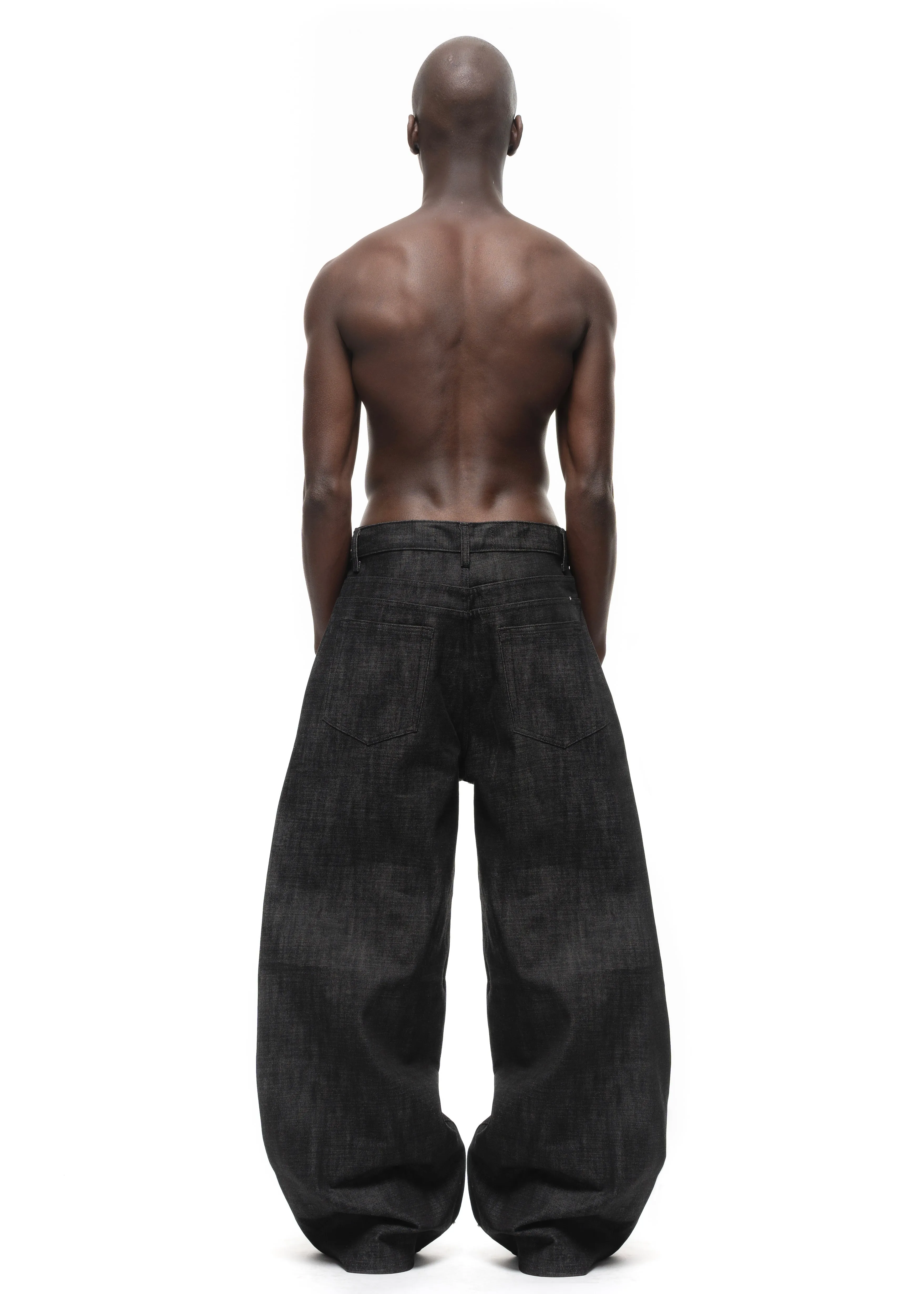 RAW DENIM ULTRA LOOSE FIT STRUCTURED BLACK sold by NO/FAITH STUDIOS product image thumbnail 4