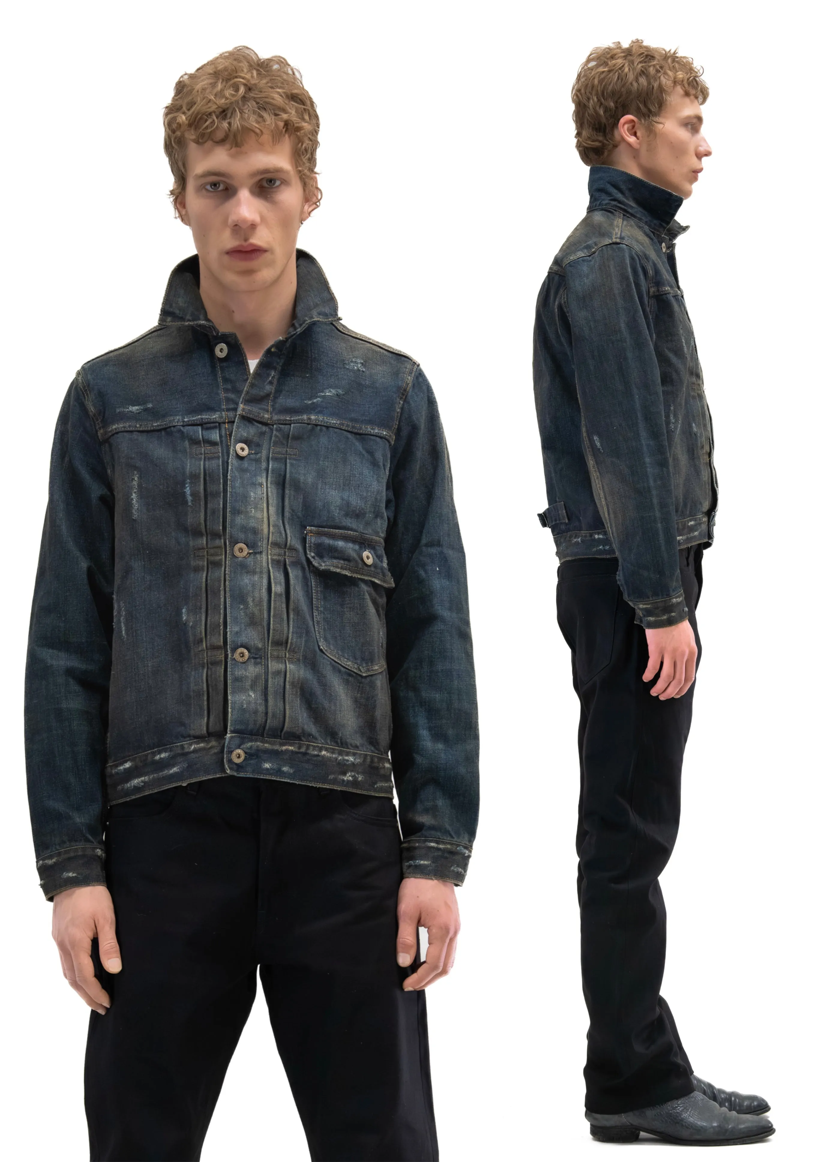 FADED BLUE DENIM TRUCKER sold by NO/FAITH STUDIOS