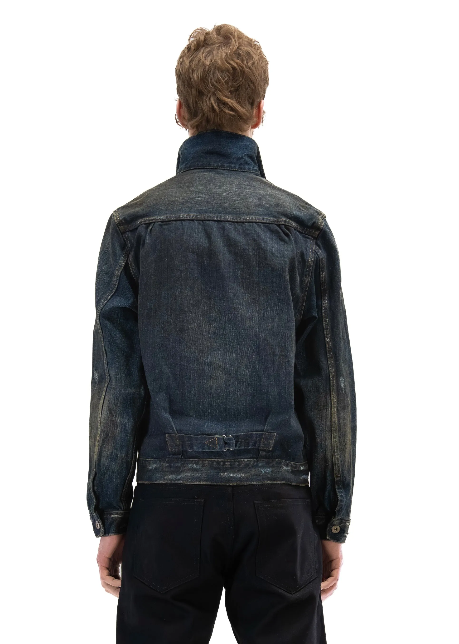 FADED BLUE DENIM TRUCKER sold by NO/FAITH STUDIOS product image thumbnail 5