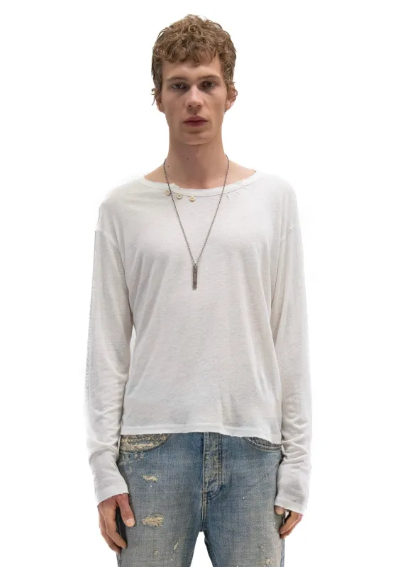 HERITAGE BUTTON-UP LONGSLEEVE WHITE made by NO/FAITH STUDIOS