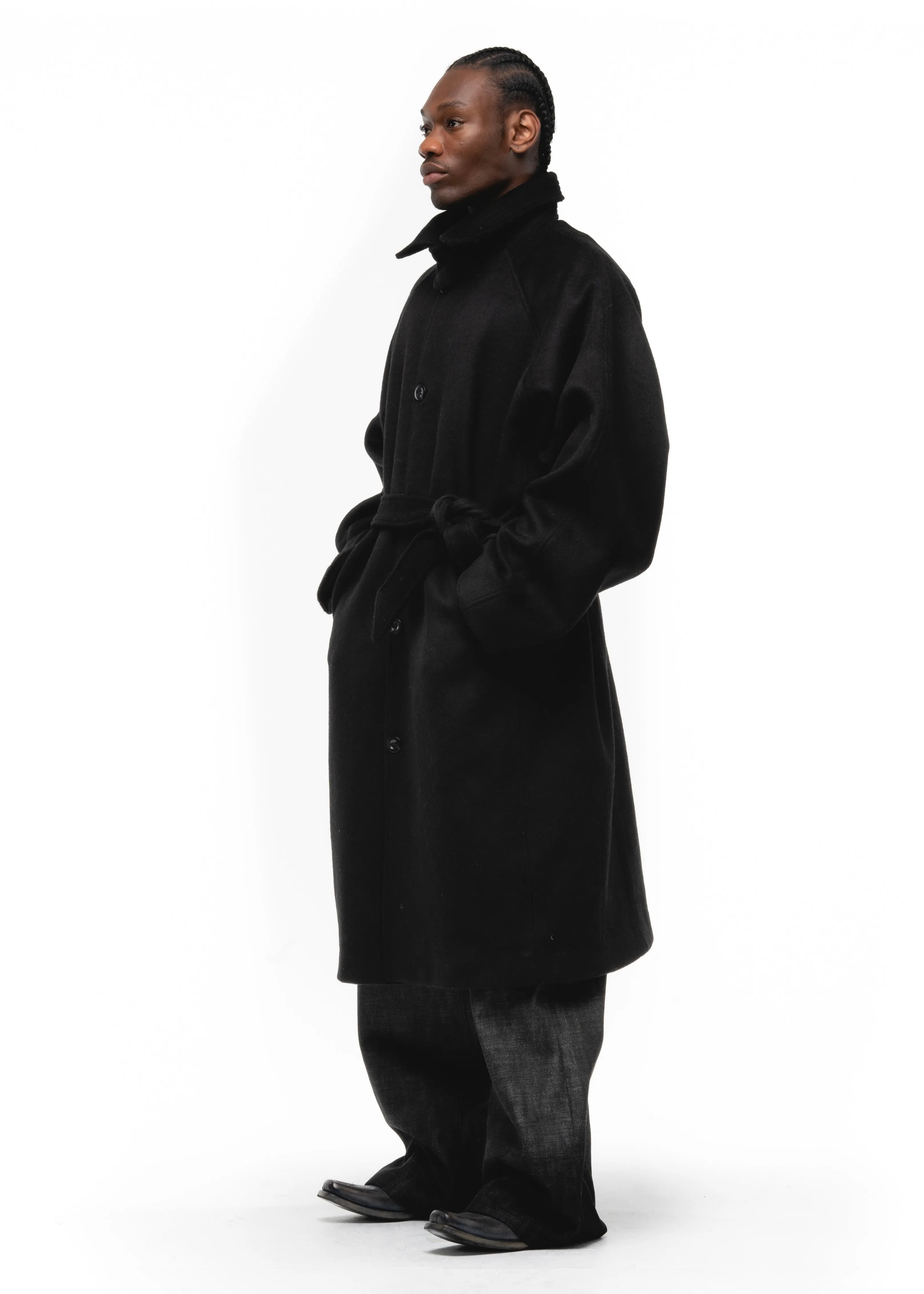 CLASSIC WOOL COAT BLACK sold by NO/FAITH STUDIOS product image thumbnail 2
