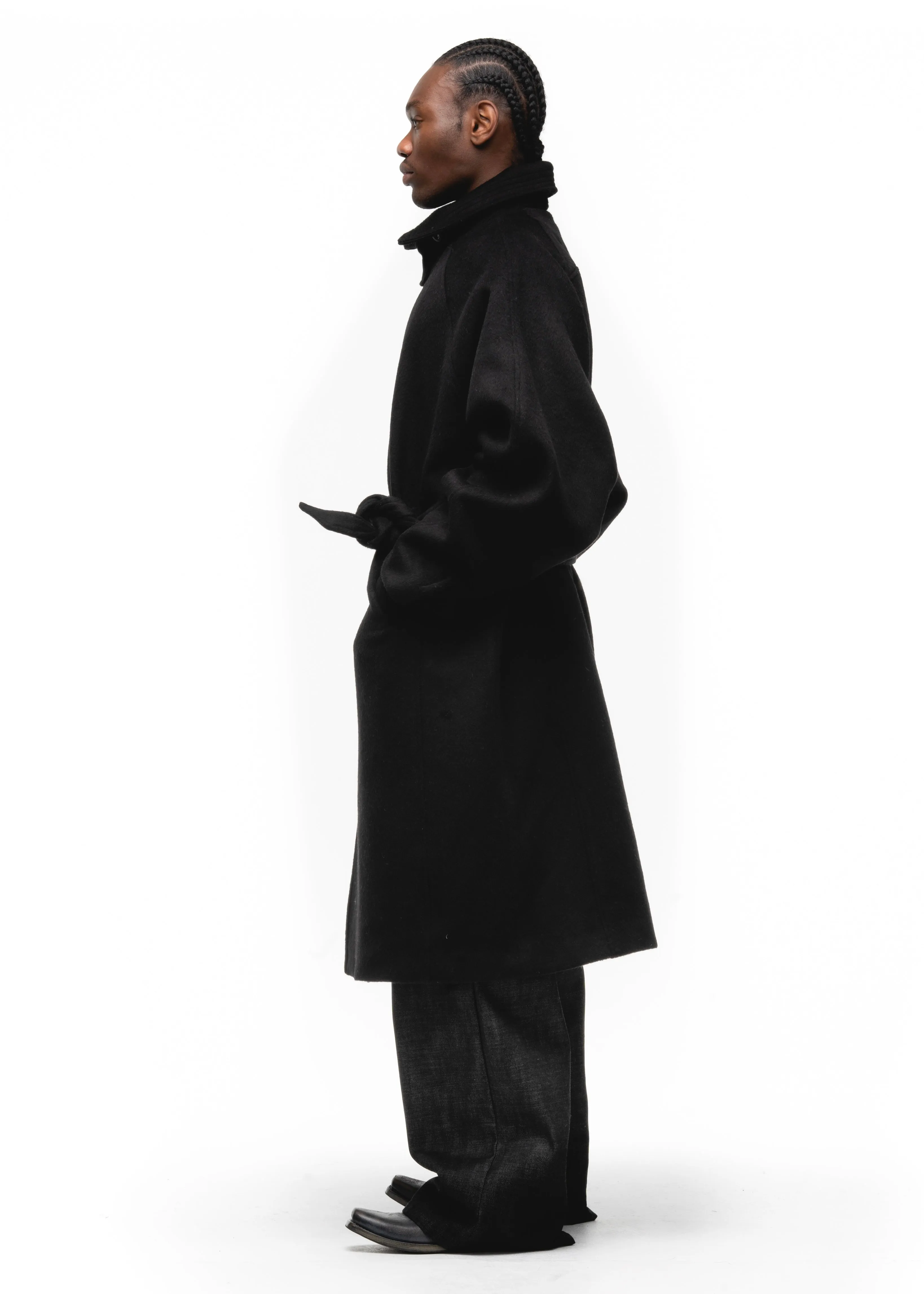 CLASSIC WOOL COAT BLACK sold by NO/FAITH STUDIOS product image thumbnail 4