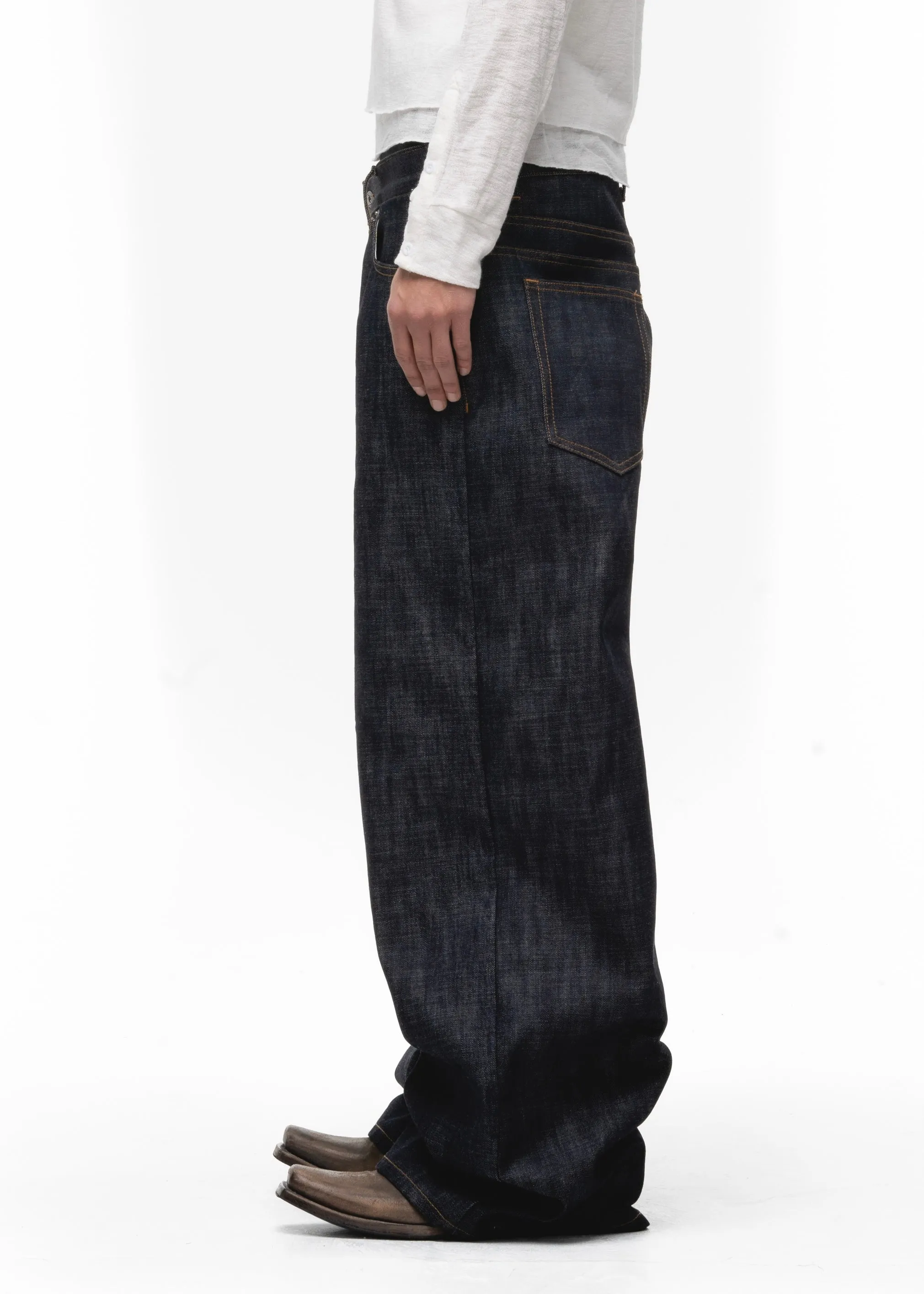 RAW DENIM JAPANESE LOOSE FIT BLUE sold by NO/FAITH STUDIOS product image thumbnail 4