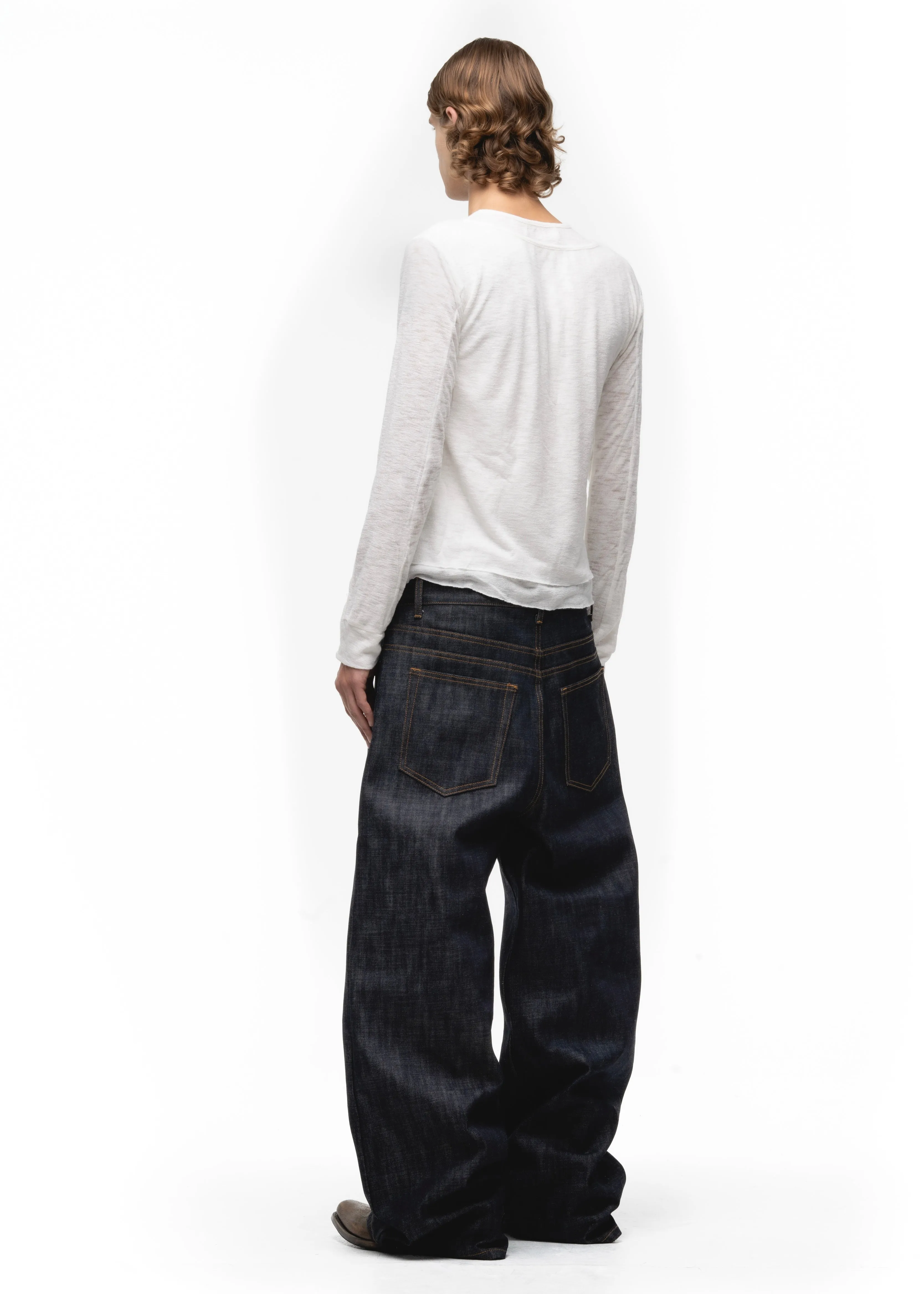 RAW DENIM JAPANESE LOOSE FIT BLUE sold by NO/FAITH STUDIOS product image thumbnail 5