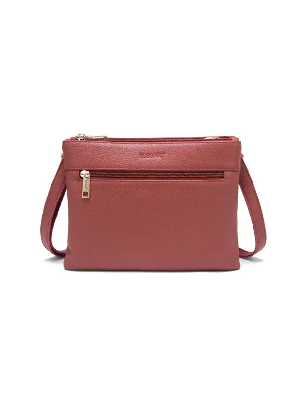 Serenade Flynn Leather Xbody Bag Brick sold by Bayside Shoe Warehouse
