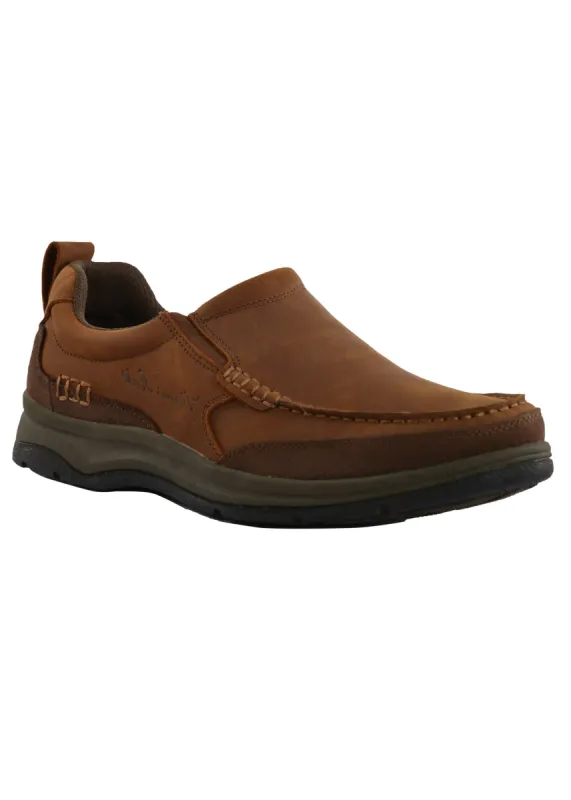 Thomas Cook Mens Shoes Toby Slip-on Shoe Dark Brown sold by Bayside Shoe Warehouse