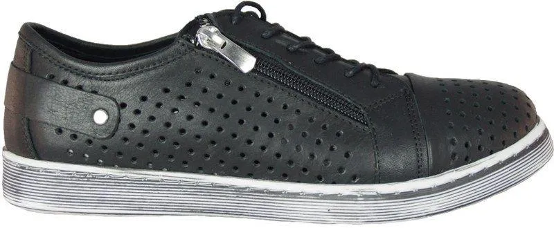 Cabello Eg17 Black Side Zip & Lace Up Sneakers sold by Bayside Shoe Warehouse