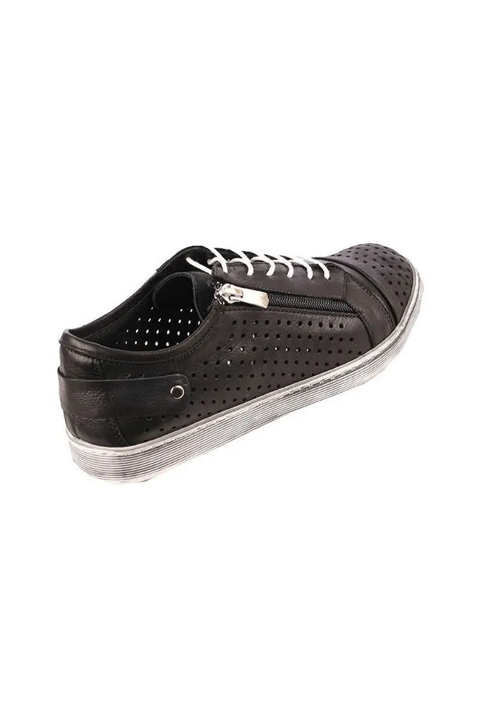 Cabello Eg17 Black Side Zip & Lace Up Sneakers sold by Bayside Shoe Warehouse product image thumbnail 3