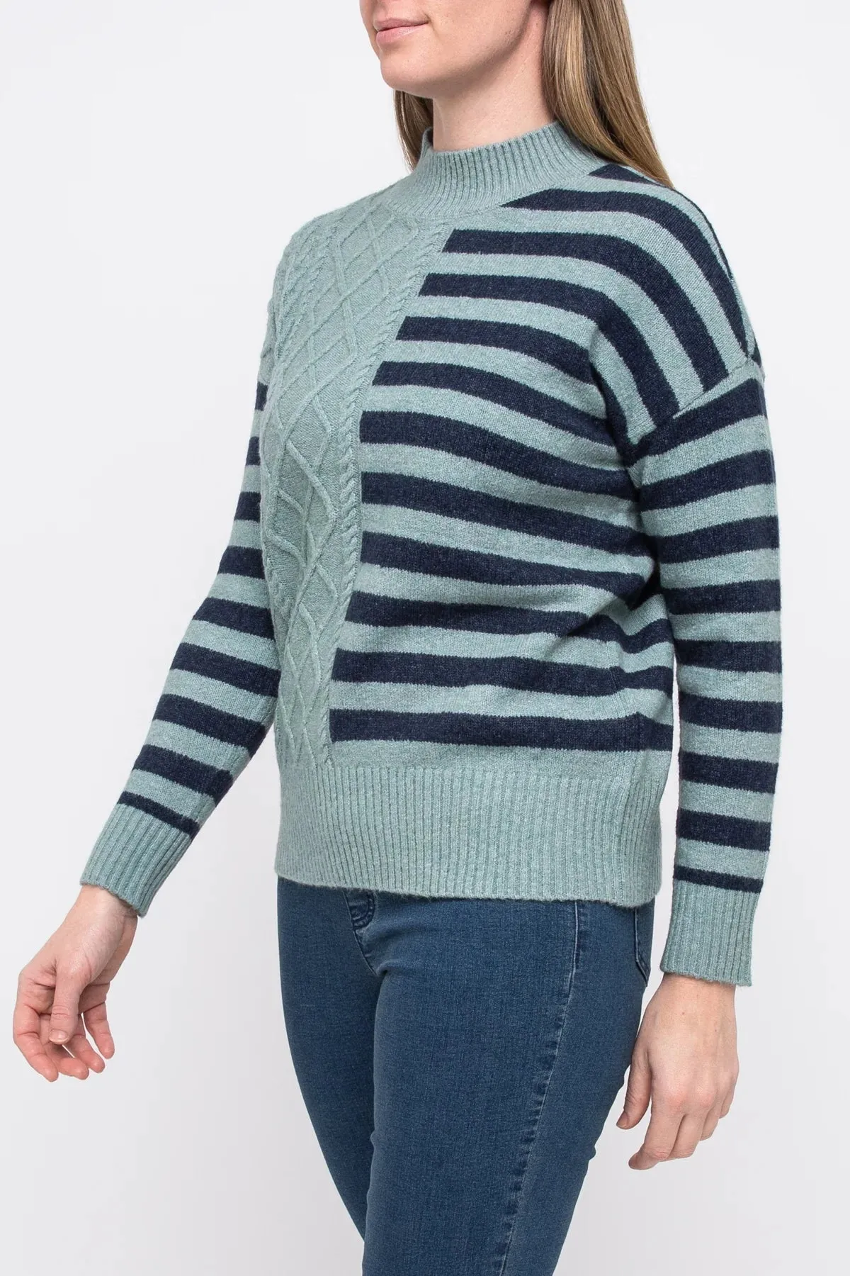 Jump Cable Stripe Pullover Dew/midnight sold by Bayside Shoe Warehouse product image thumbnail 3