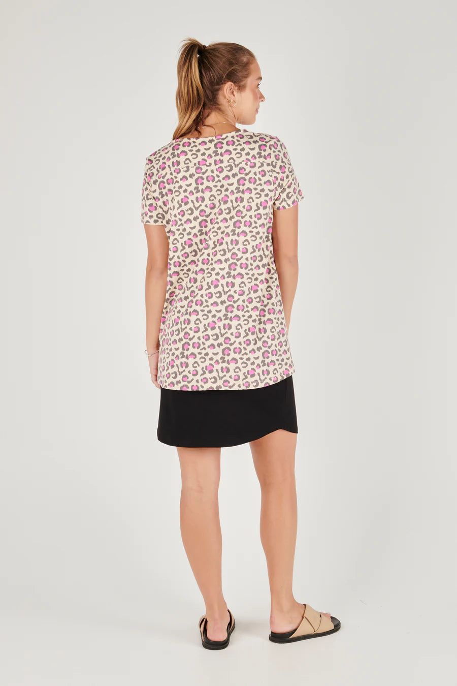 One Ten Willow Drop Back Tee Pink Animal Print sold by Bayside Shoe Warehouse product image thumbnail 3