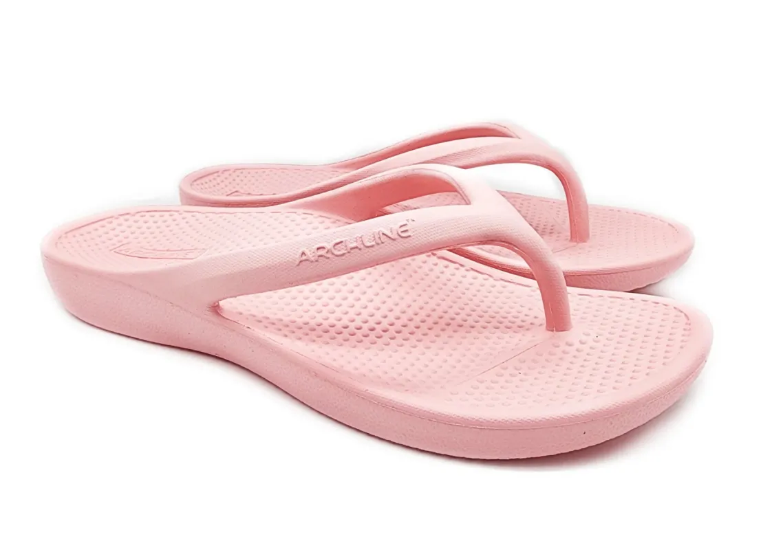 Archline Rebound Orthotic Thongs Pink sold by Bayside Shoe Warehouse