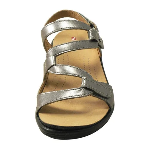 Revere Miami Sandal Gunmetal Wide sold by Bayside Shoe Warehouse