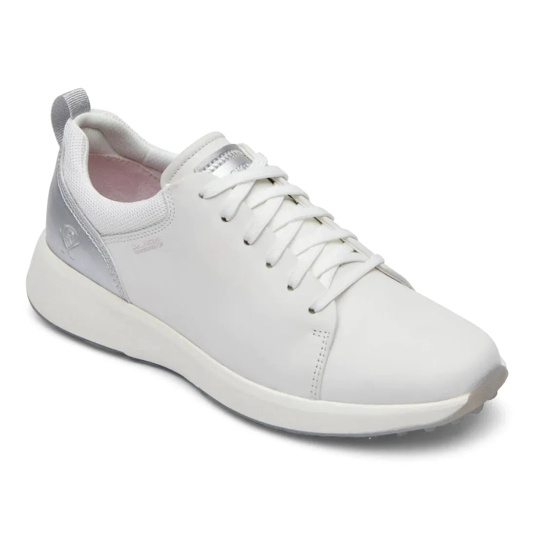 Rockport Womens Shoes Trustride Golf Lace To Toe Sneaker- White/silver sold by Bayside Shoe Warehouse