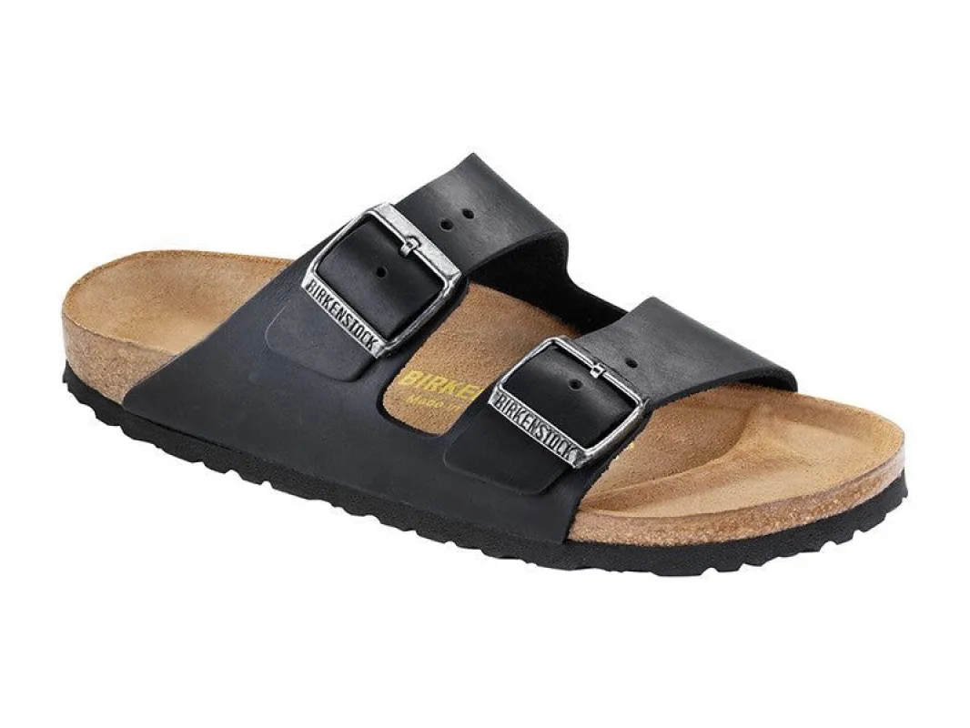 Birkenstock Arizona Oiled Leather Regular Black sold by Bayside Shoe Warehouse