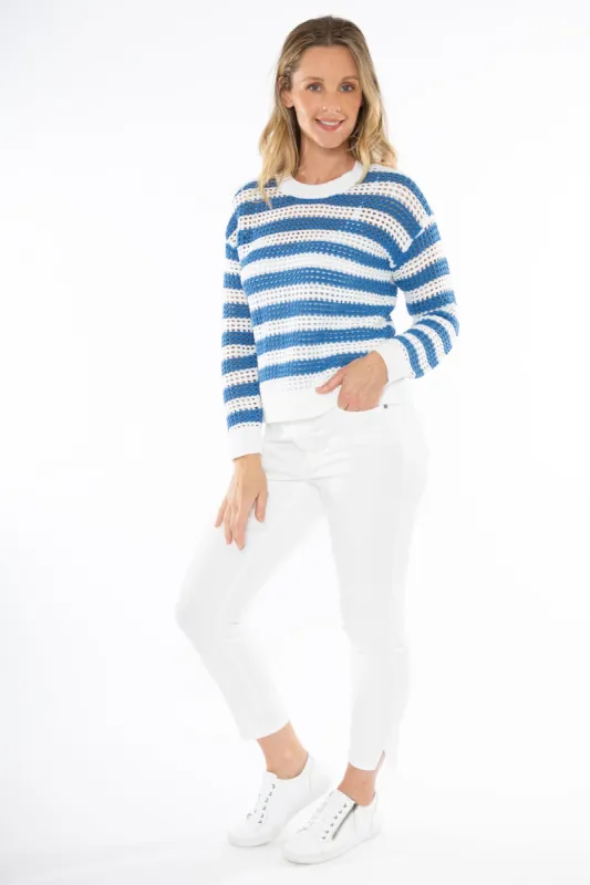 Jump Long Sleeve Crochet Knit sold by Bayside Shoe Warehouse