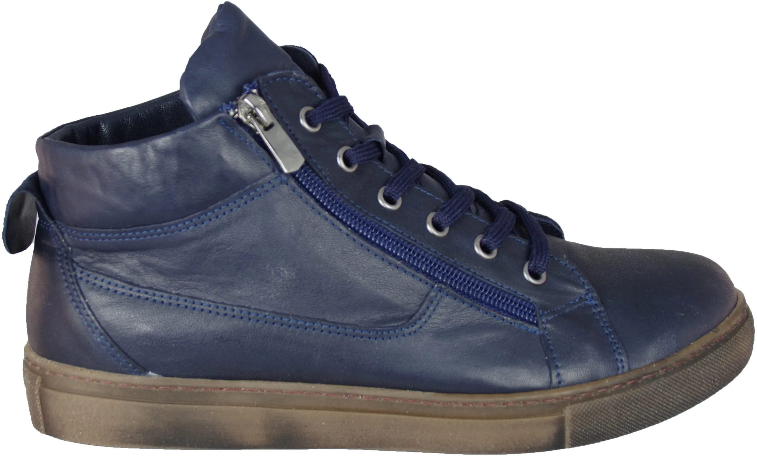 Cabello Eg1570 Navy Side Zip & Lace Up Ankle Boots sold by Bayside Shoe Warehouse