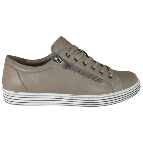 Cabello Unity Dark Stone Side Zip & Lace Up Sneakers sold by Bayside Shoe Warehouse