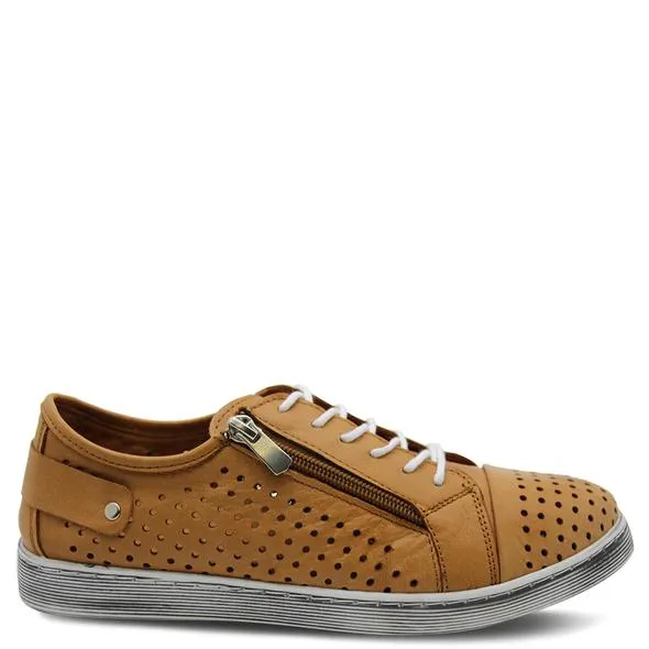 Cabello Comfort Eg17 Tan Side Zip & Lace Up Sneakers sold by Bayside Shoe Warehouse product image thumbnail 2