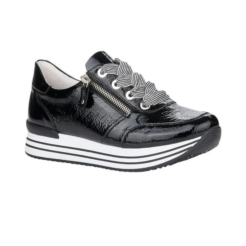 Remonte Ladies D1302-02 Black Lace Up Sneaker sold by Bayside Shoe Warehouse