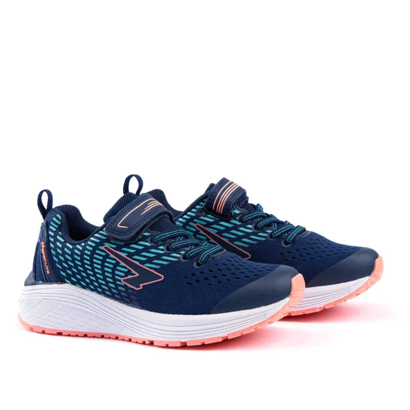 Sfida Monsoon Girls Runner V Navy/mint/coral Girls Sneaker sold by Bayside Shoe Warehouse