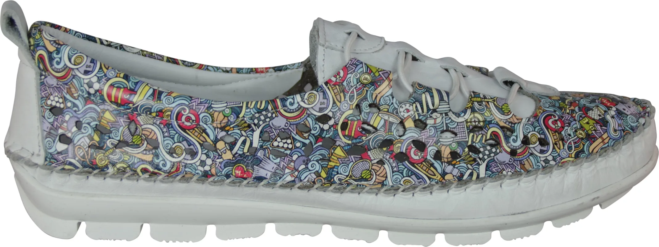 Cabello Uptake White Print Womens Shoes sold by Bayside Shoe Warehouse