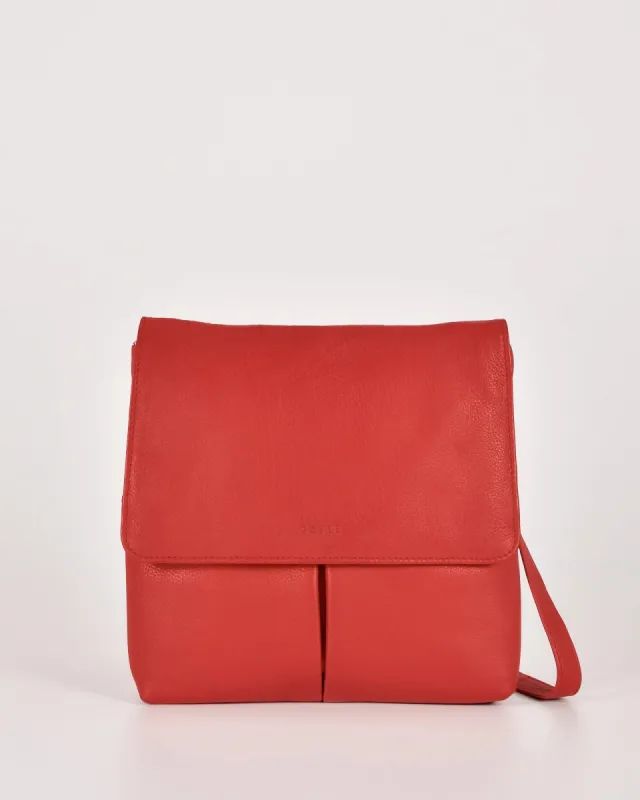 Gabee Ava Leather Crossbody Bag Coral sold by Bayside Shoe Warehouse