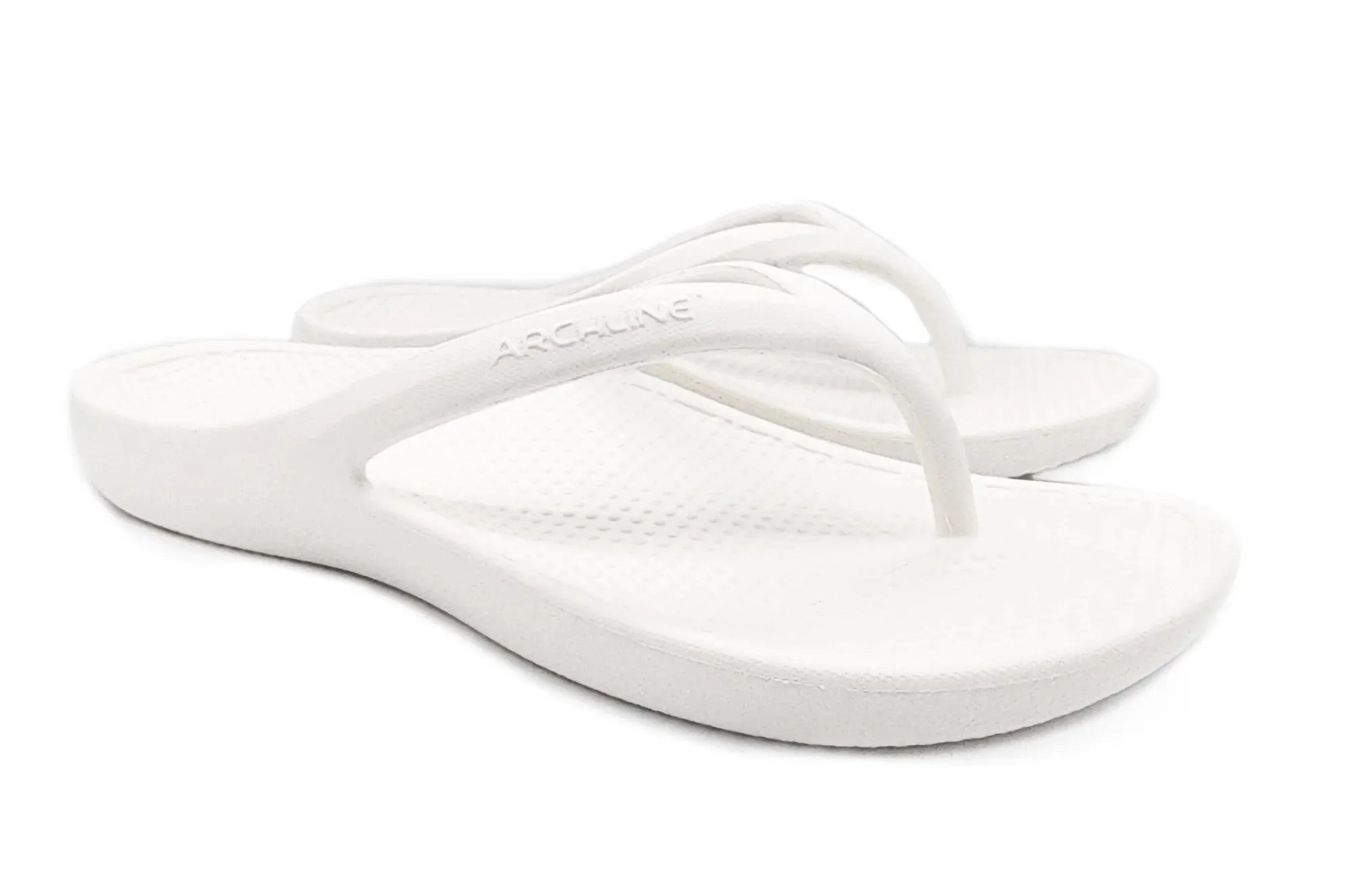 Archline Rebound Orthotic Thongs White sold by Bayside Shoe Warehouse