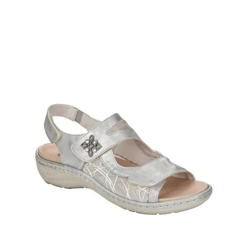 Remonte D7647-40 Ice Grey Combo Womens Shoes Adjustable Sandal sold by Bayside Shoe Warehouse