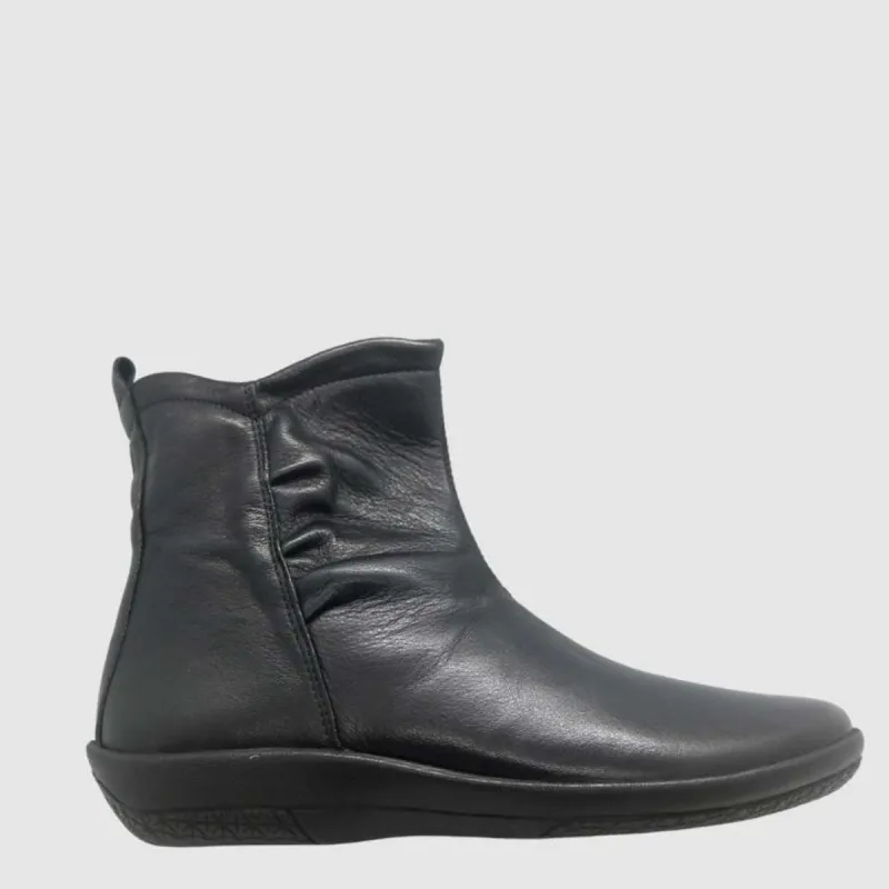 Zeta Press Velvet Black/black Ankle Boot sold by Bayside Shoe Warehouse