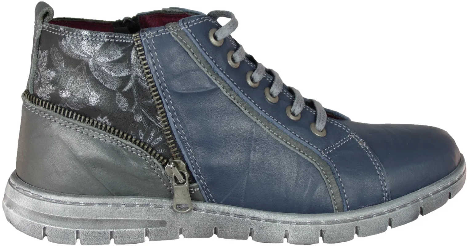 Cabello Comfort 6507-08 Navy Crinkle sold by Bayside Shoe Warehouse